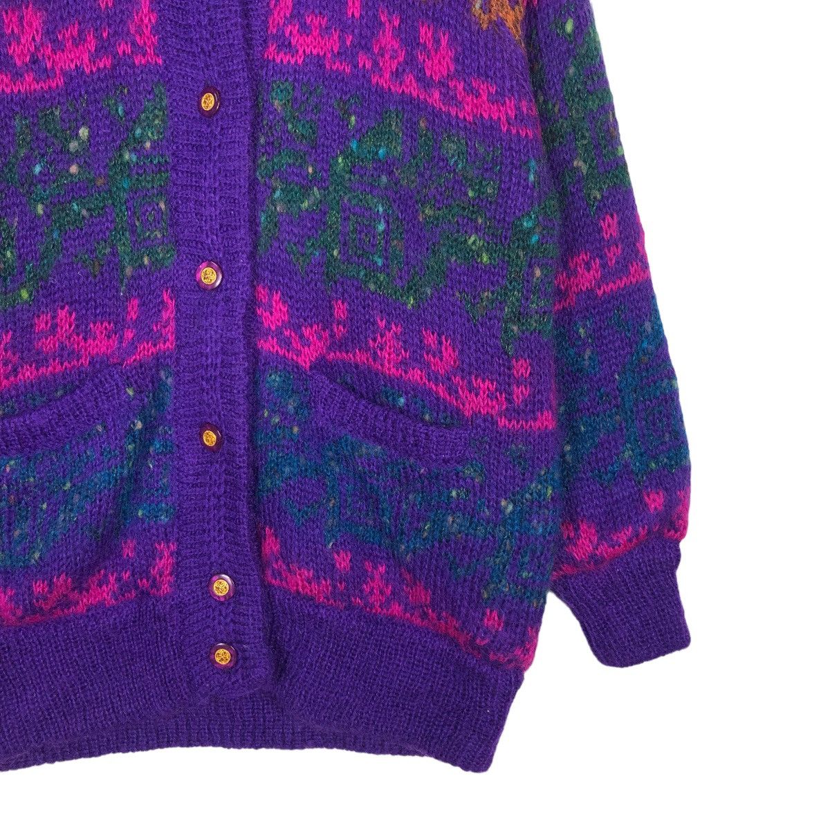 Japanese Brand Vintage Cardigan Sanfino Flower Big Logo Issey Miyake Japan Size US M / EU 48-50 / 2 - 5 Thumbnail