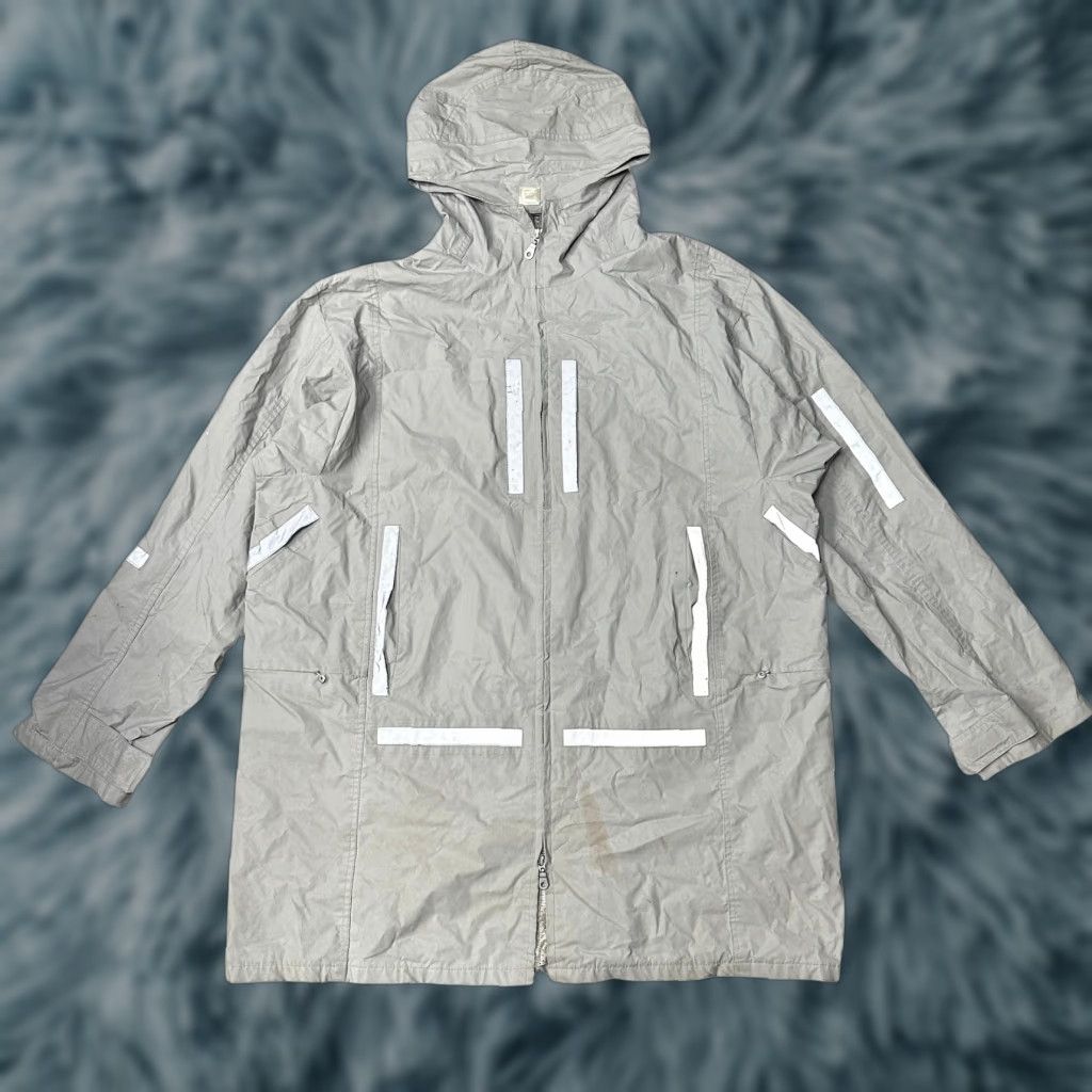 Vintage VINTAGE Marithe Francois Girbaud PVC Hooded Raincoat Jacket Mens XL Gray Reflective Trim Rain Coat Coat Mens XL Size US XL / EU 56 / 4 - 1 Thumbnail