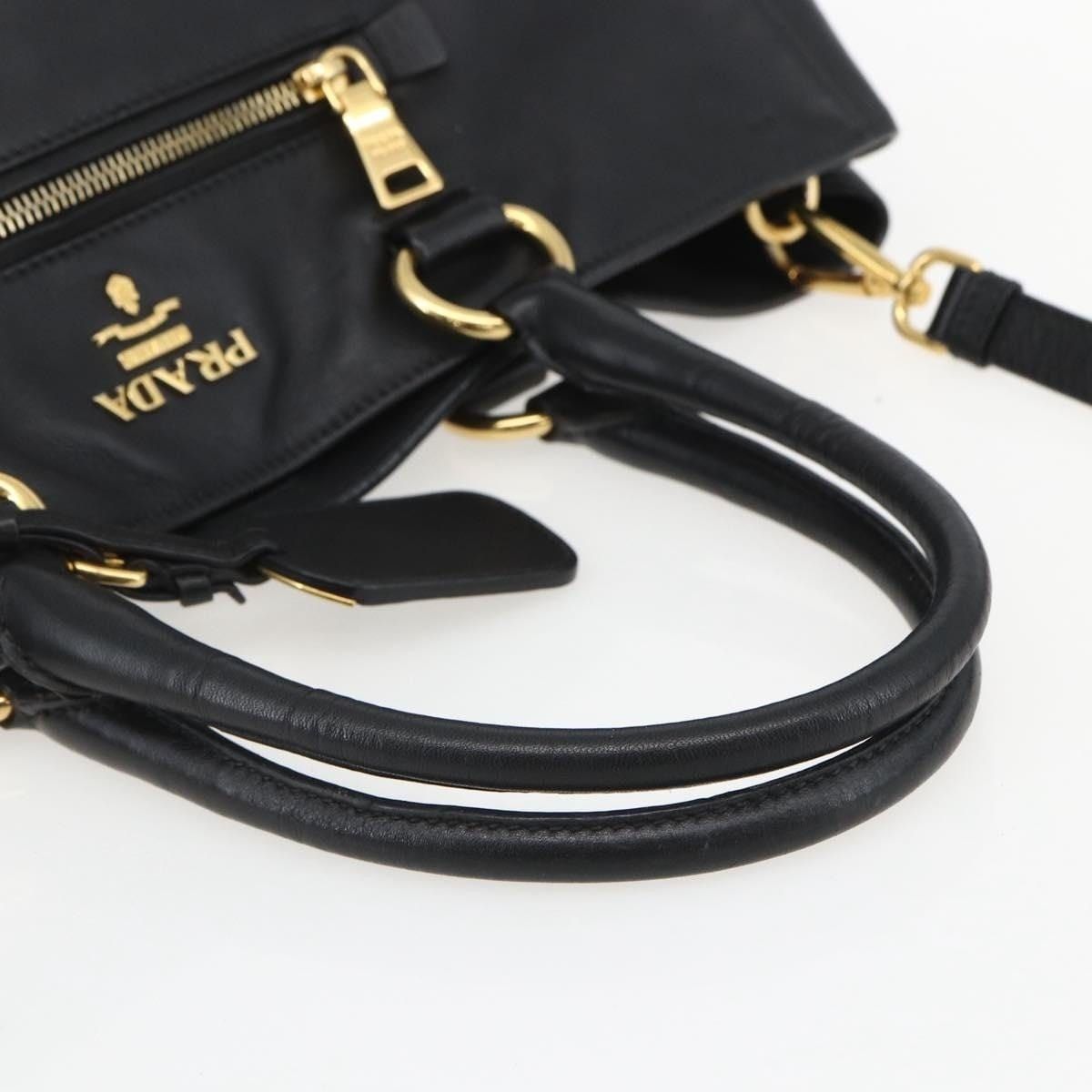 Prada Prada Leather Handbag Black Size ONE SIZE - 10 Thumbnail