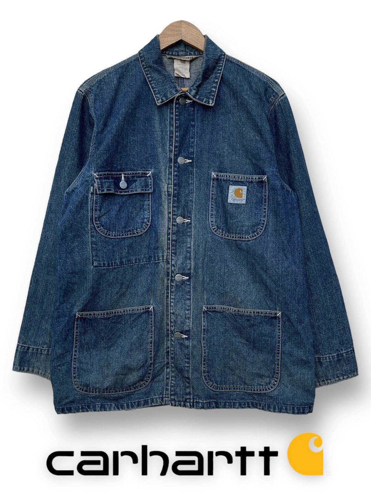 Carhartt 🔥Vintage Carhartt Men's Michigan Denim Chore Jacket Size US L / EU 52-54 / 3 - 2 Thumbnail