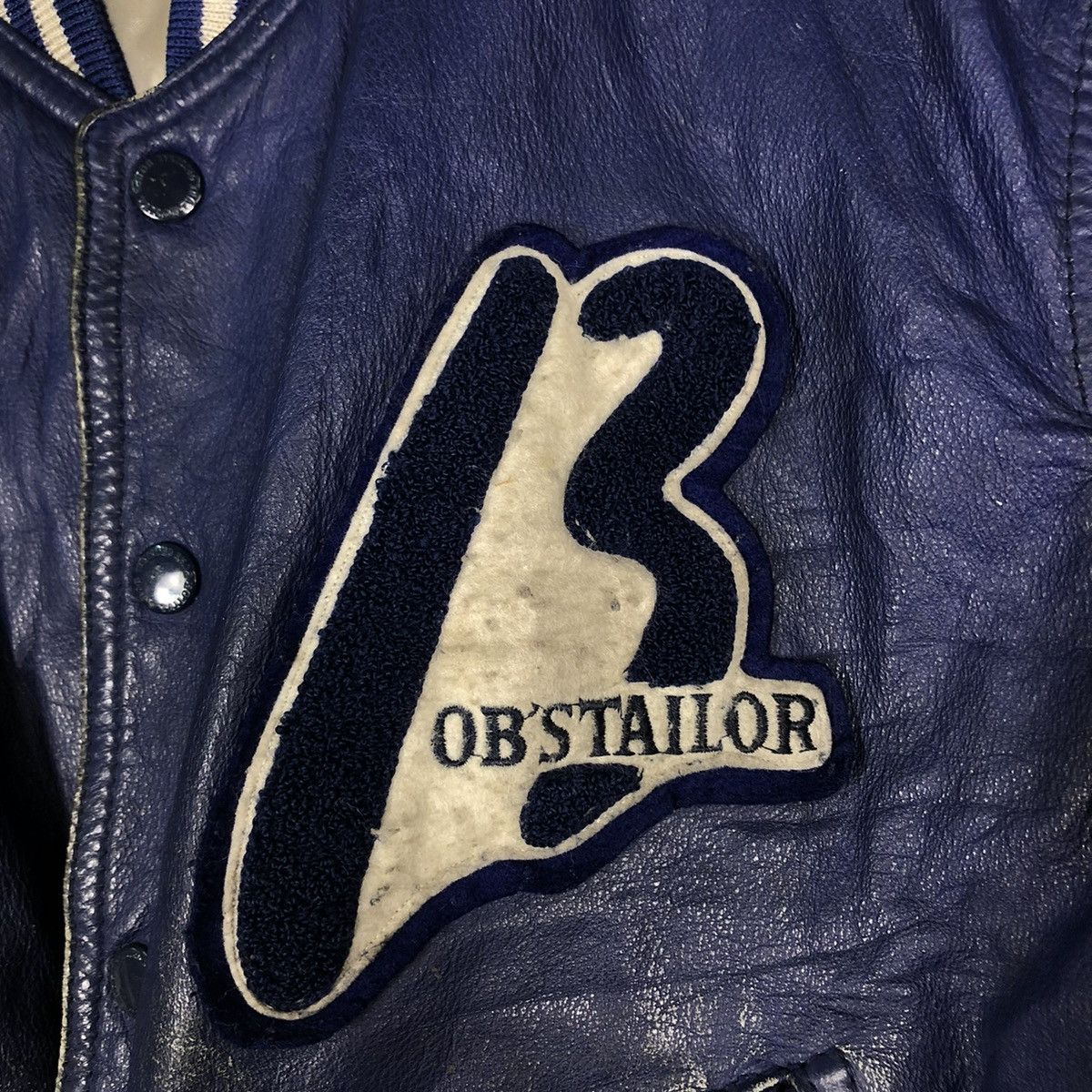 Vintage 🔥VINTAGE LEATHER STADIUM JUMPER JACKET BOB’S TAILOR BIG LOGO Size US M / EU 48-50 / 2 - 17 Thumbnail