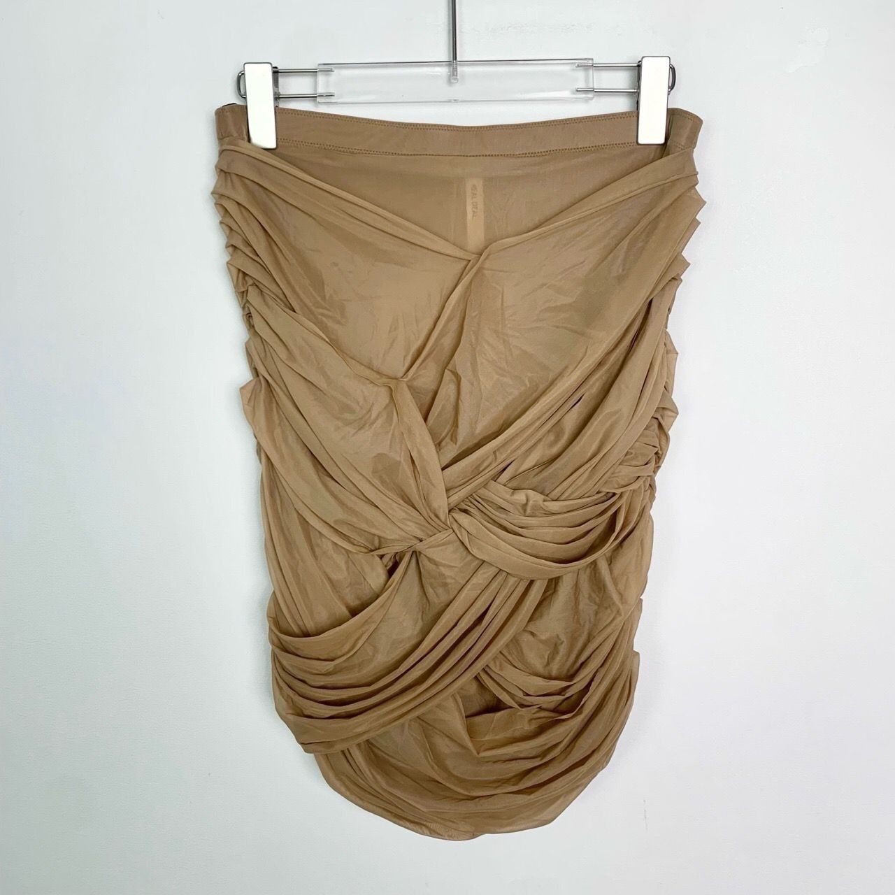 Alexander Wang Alexander Wang Womens Ruched Coffee Wrap Skirt L Polyamide/E Size 38" / US 16 / IT 52 - 8 Thumbnail