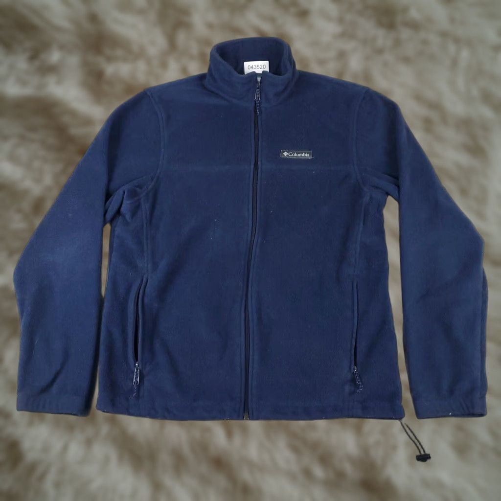 Vintage Columbia Sweater Mens M Blue Full Zip Up Fleece Pockets Logo Outdoor Classic Modern Holiday Full Zip Mens Blue Sweater Size US M / EU 48-50 / 2 - 1 Thumbnail