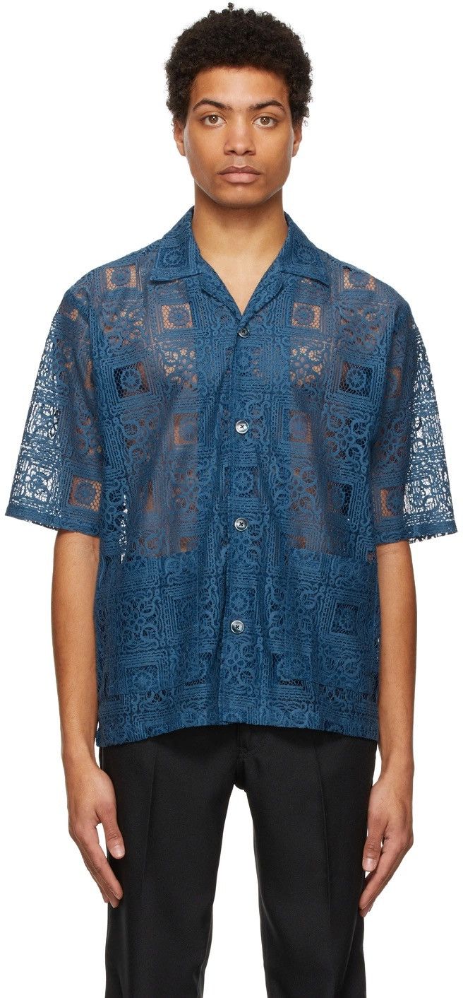 Needles Needles Cabana Blue Lace Shirt Size US L / EU 52-54 / 3 - 1 Thumbnail