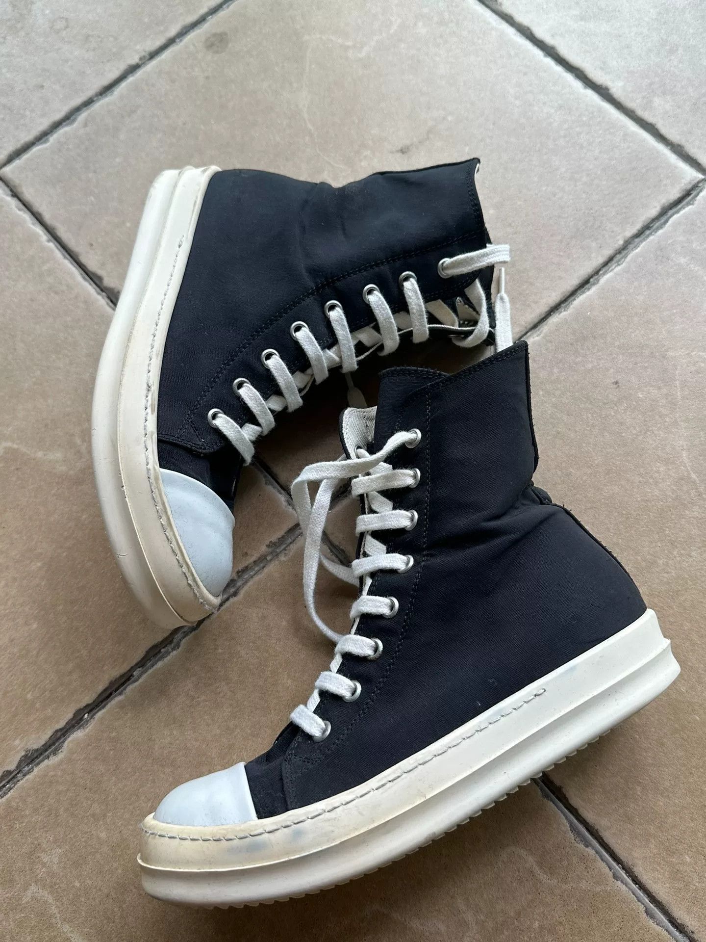 Rick Owens Drkshdw Rick Owens Drkshdw High-Top Sneakers Size US 5.5 / EU 38 - 1 Thumbnail