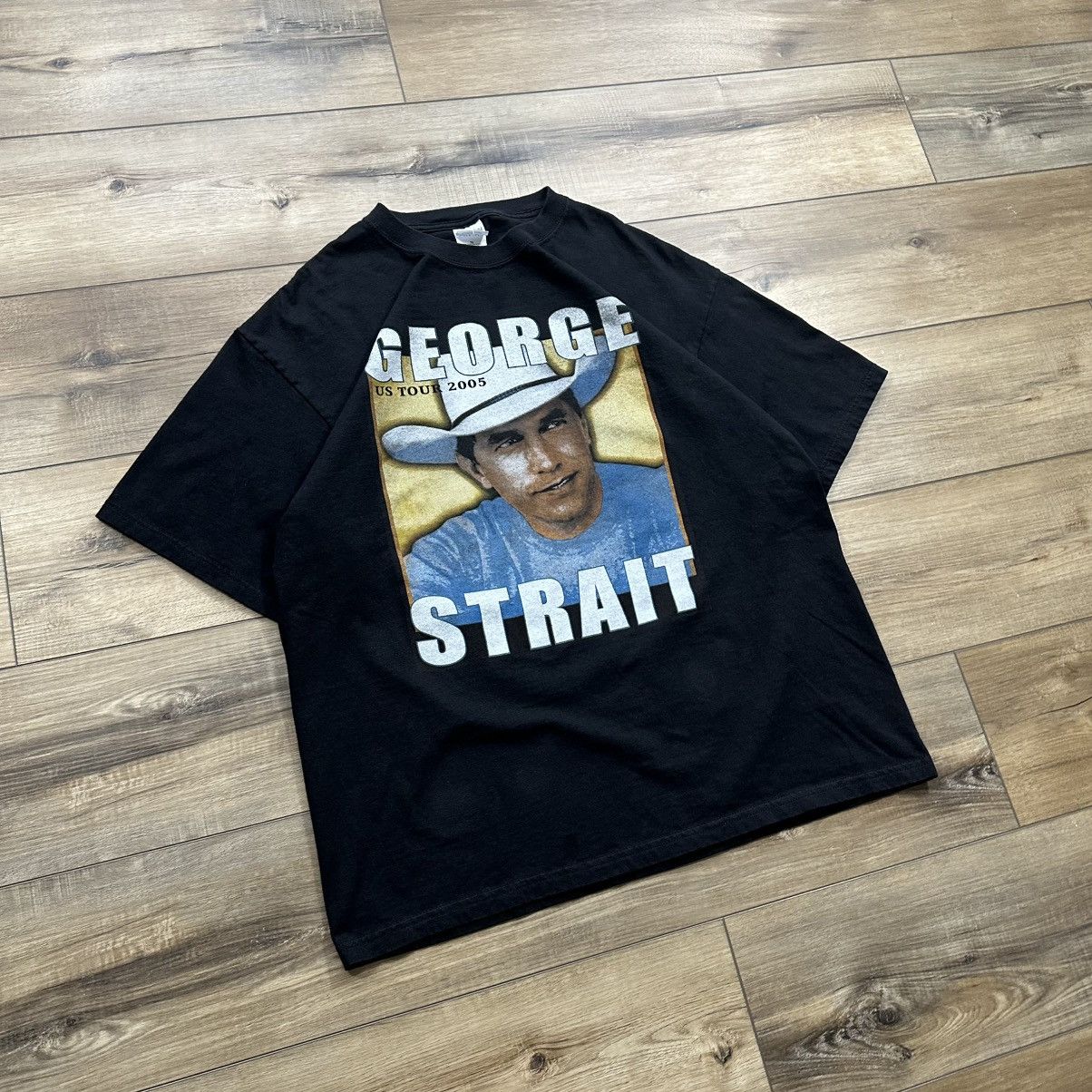 Gildan Vintage George Strait 2005 US Tour Graphic Tee Size US XL / EU 56 / 4 - 2 Thumbnail