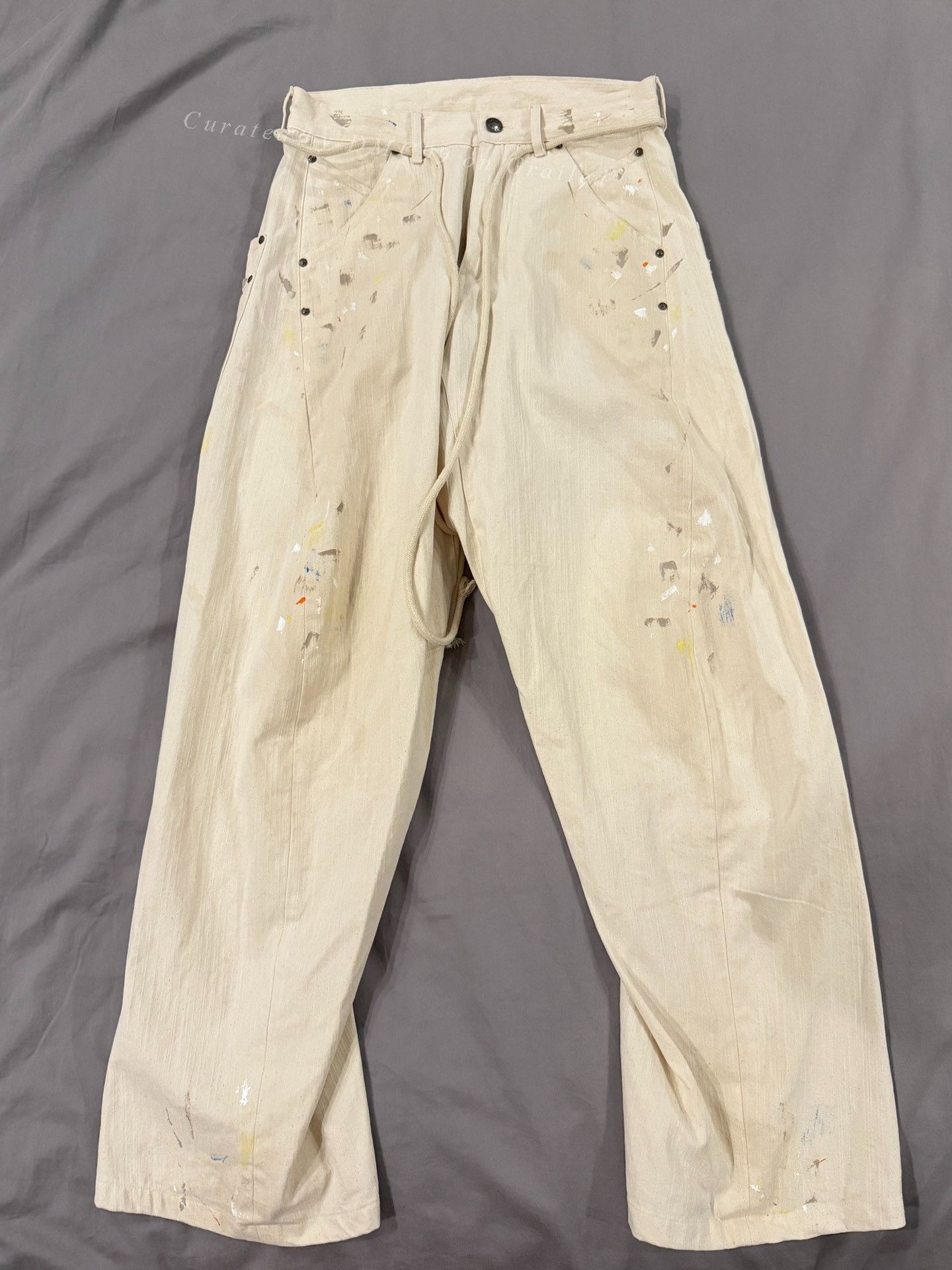 Vintage Epide Splash Ink Painter Pants Size 38" / US 16 / IT 52 - 1 Thumbnail