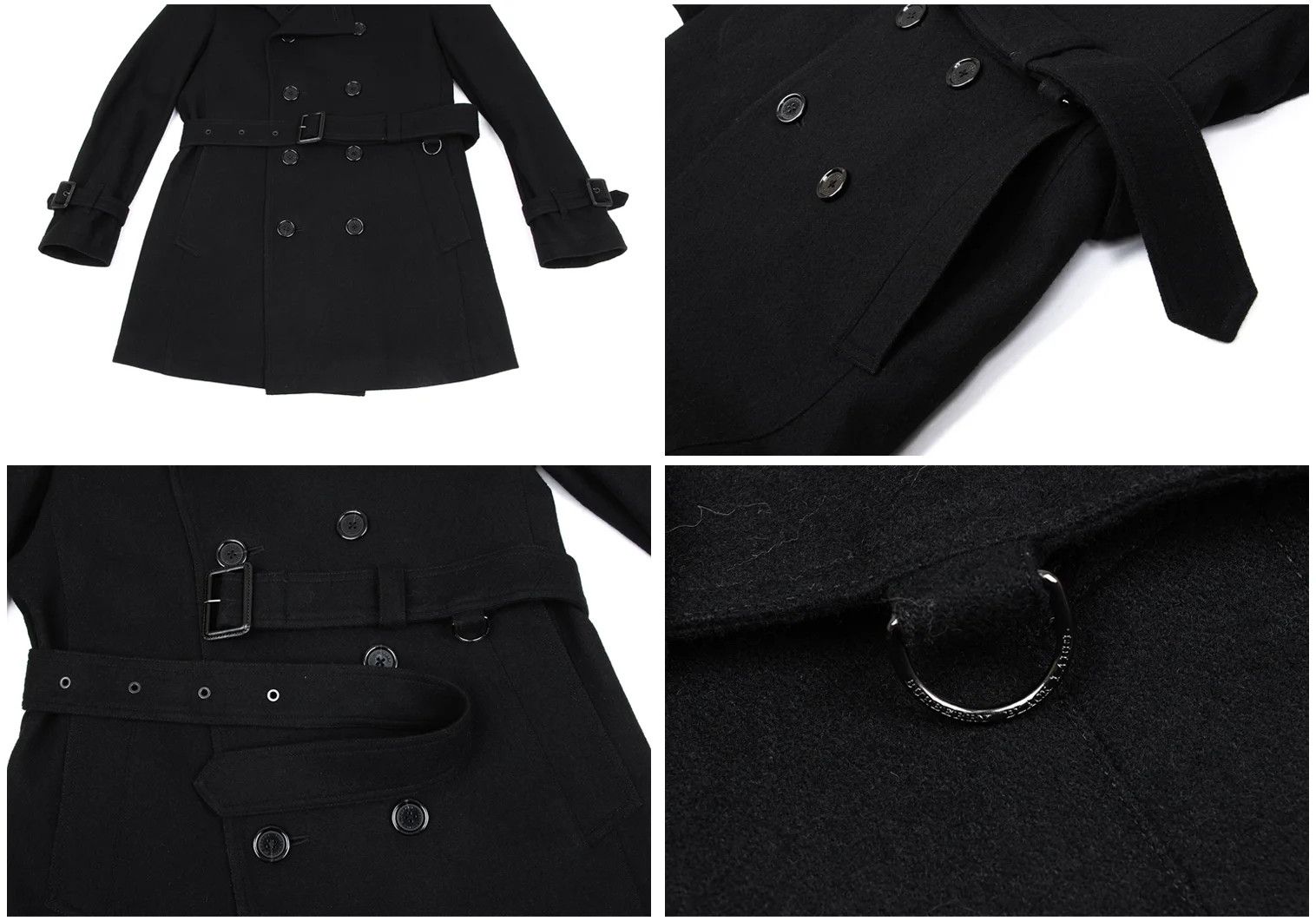 Burberry Wool Melton Half Coat with Removable Liner in Black, Size M Size US M / EU 48-50 / 2 - 9 Thumbnail