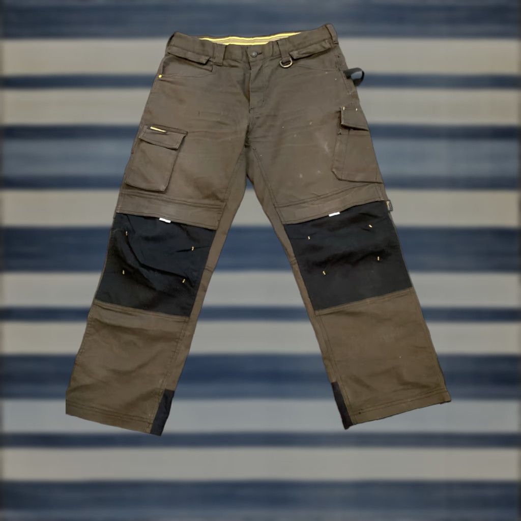 Caterpillar Caterpillar Work Pants Men Cargo Pocket Patch Holster CAT Trademark Canvas Brown 40x34 Straight Leg Size US 34 / EU 50 - 1 Thumbnail