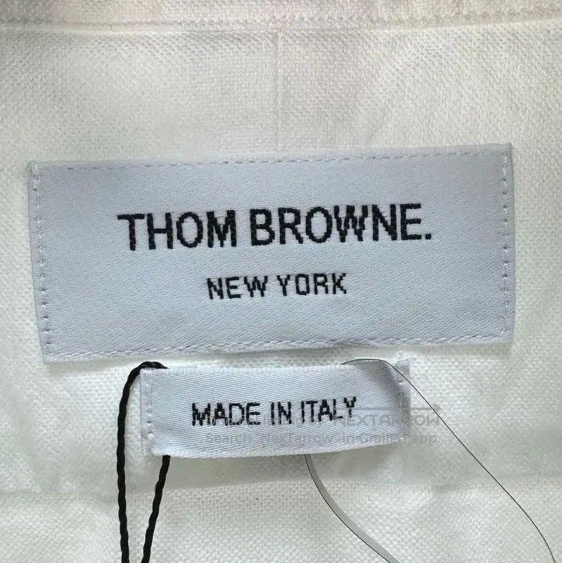 Other Thom Browne White Striped Embroidered Long Sleeve Shirt . Size US L / EU 52-54 / 3 - 6 Thumbnail