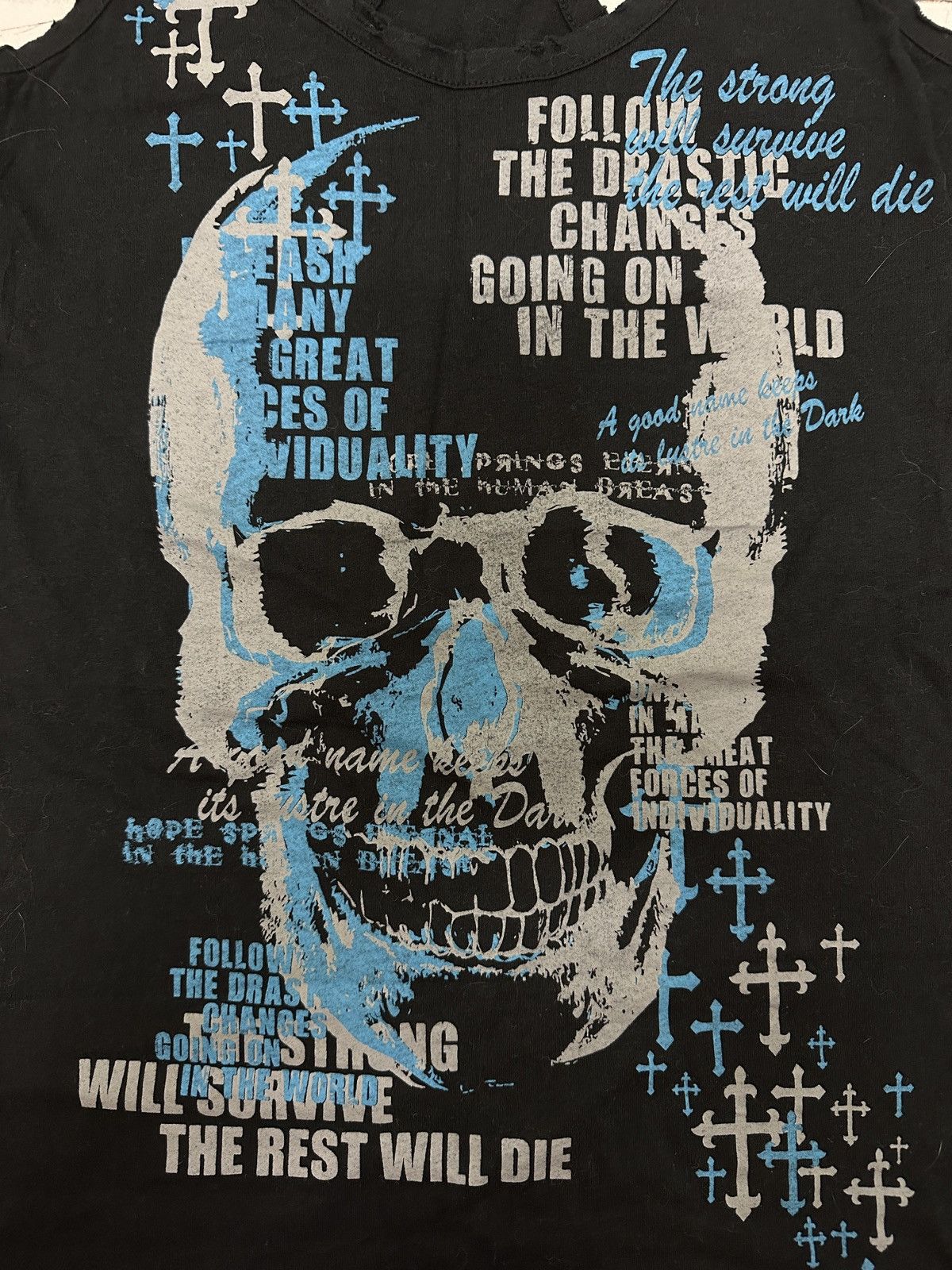 Beauty Beast Y2K Ghost Of Harlem Punk Seditionaries Distressed Tank Top Size S / US 4 / IT 40 - 3 Thumbnail