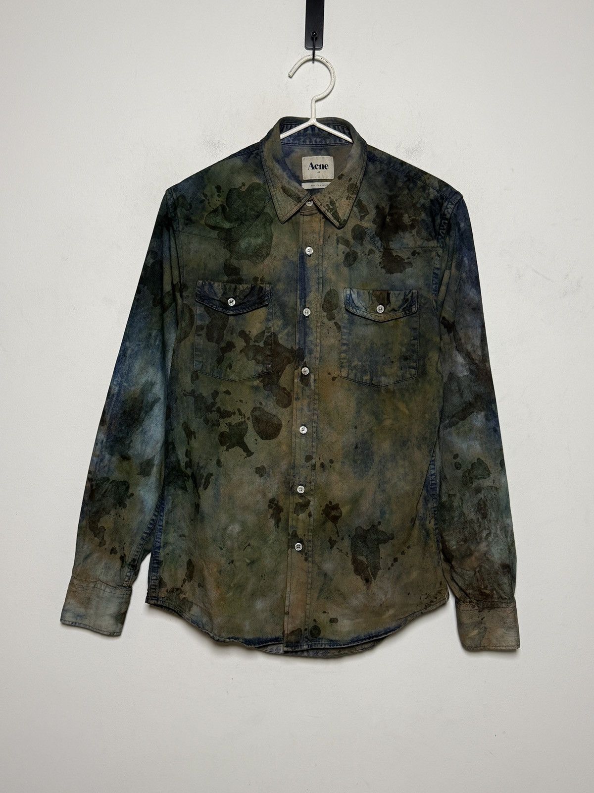 Acne Studios acne vintage mud travis denim shirt tie dye y2k Size US S / EU 44-46 / 1 - 1 Thumbnail