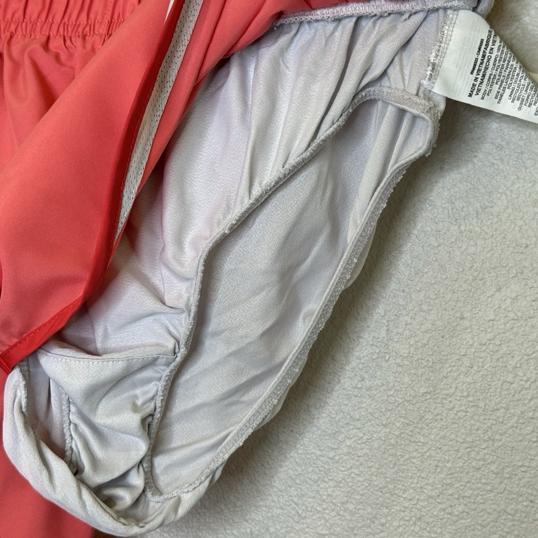 Nike Nike Dri-Fit Athletic Running Shorts Womens Medium Orange Lined Drawstring Waist Briefs Size 32" / US 10 / IT 46 - 4 Thumbnail