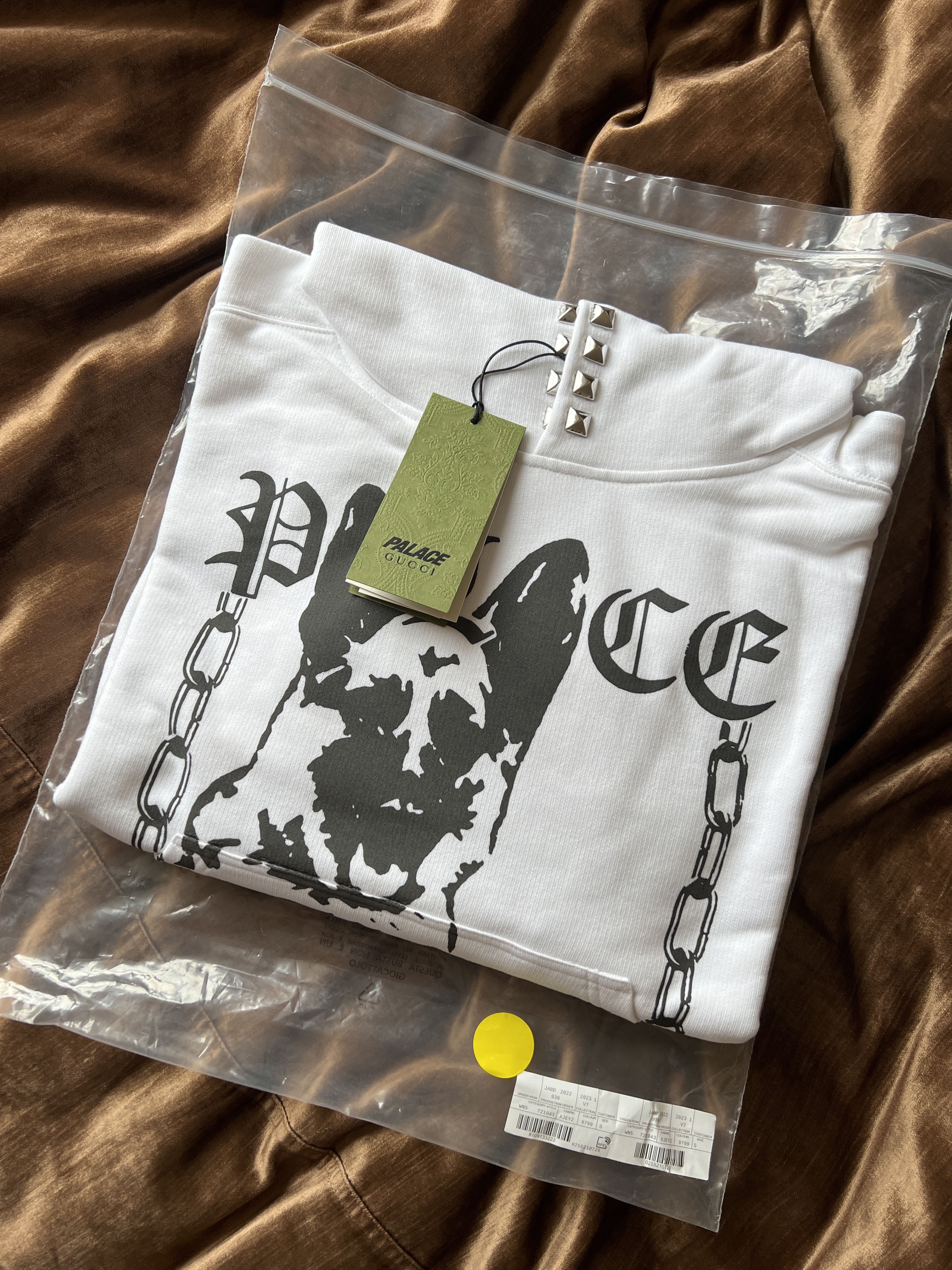 image of Gucci x Palace Hoodie in White, Men's (Size Small)