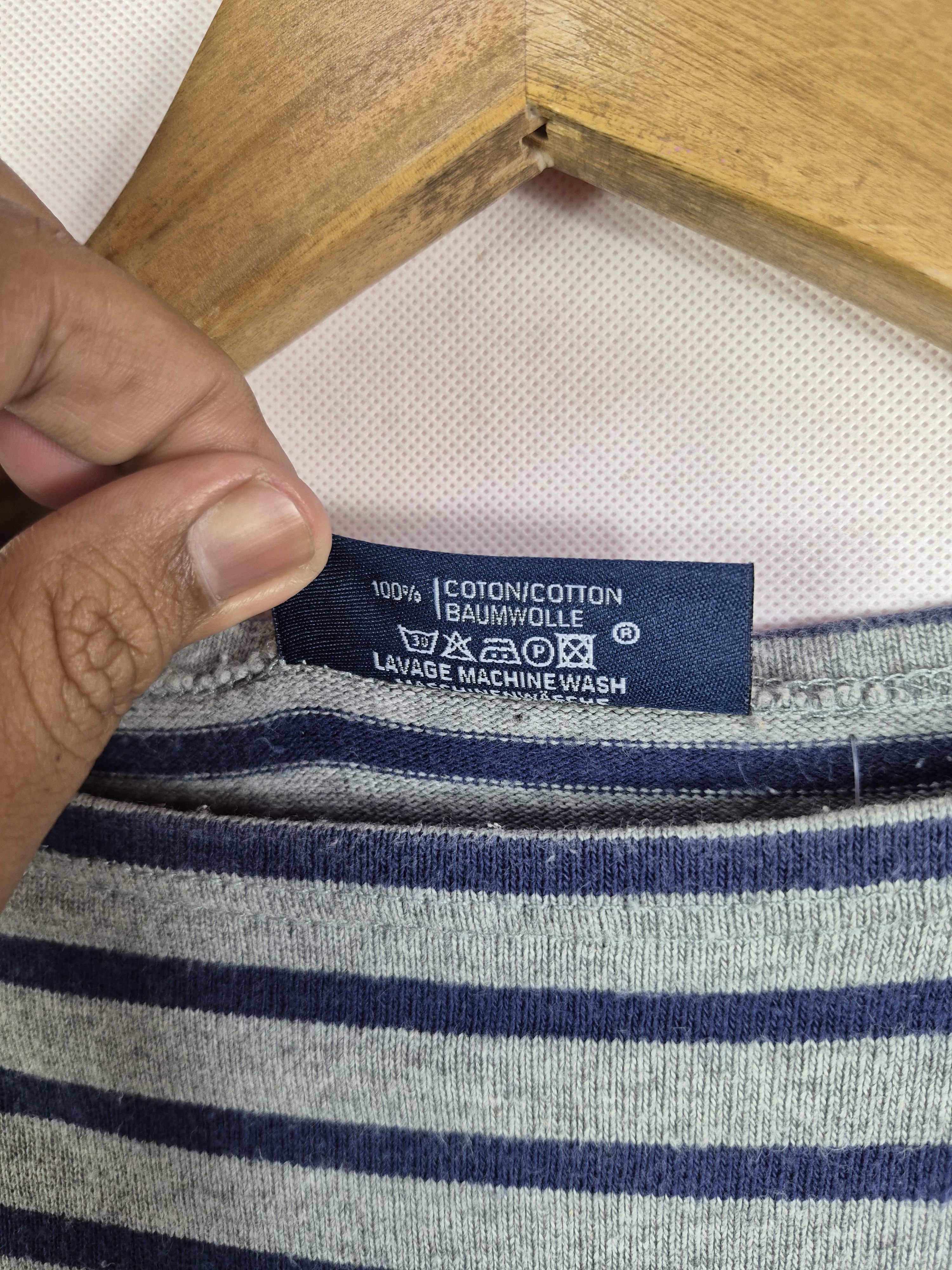 Saint James 🔥 Saint James Grey Stripes Sailor Longsleeves Tee Size US S / EU 44-46 / 1 - 4 Thumbnail