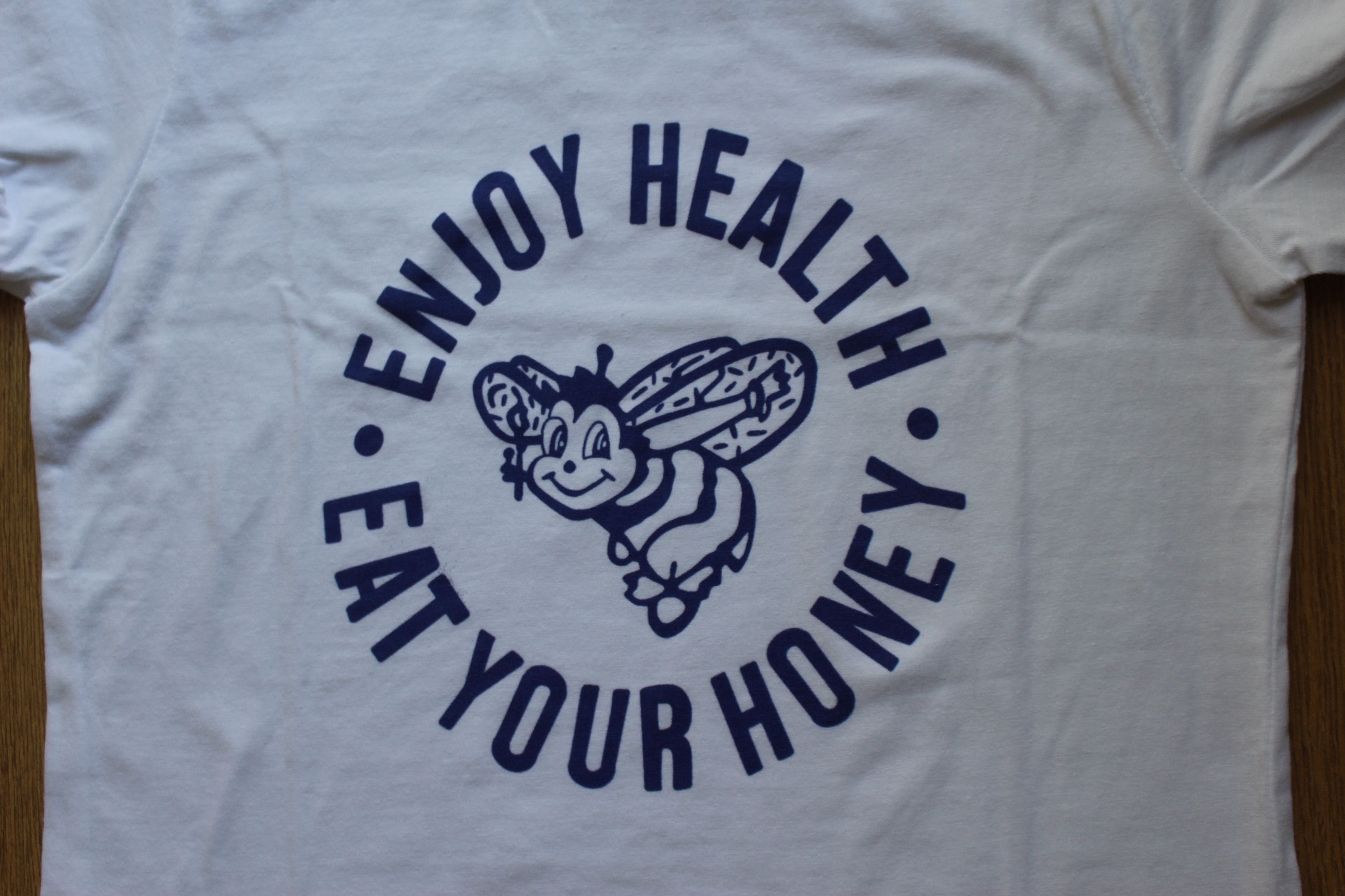 Vintage FREE SHIPPING!! - 'Eat Your Honey' T-shirt Size S / US 4 / IT 40 - 3 Thumbnail