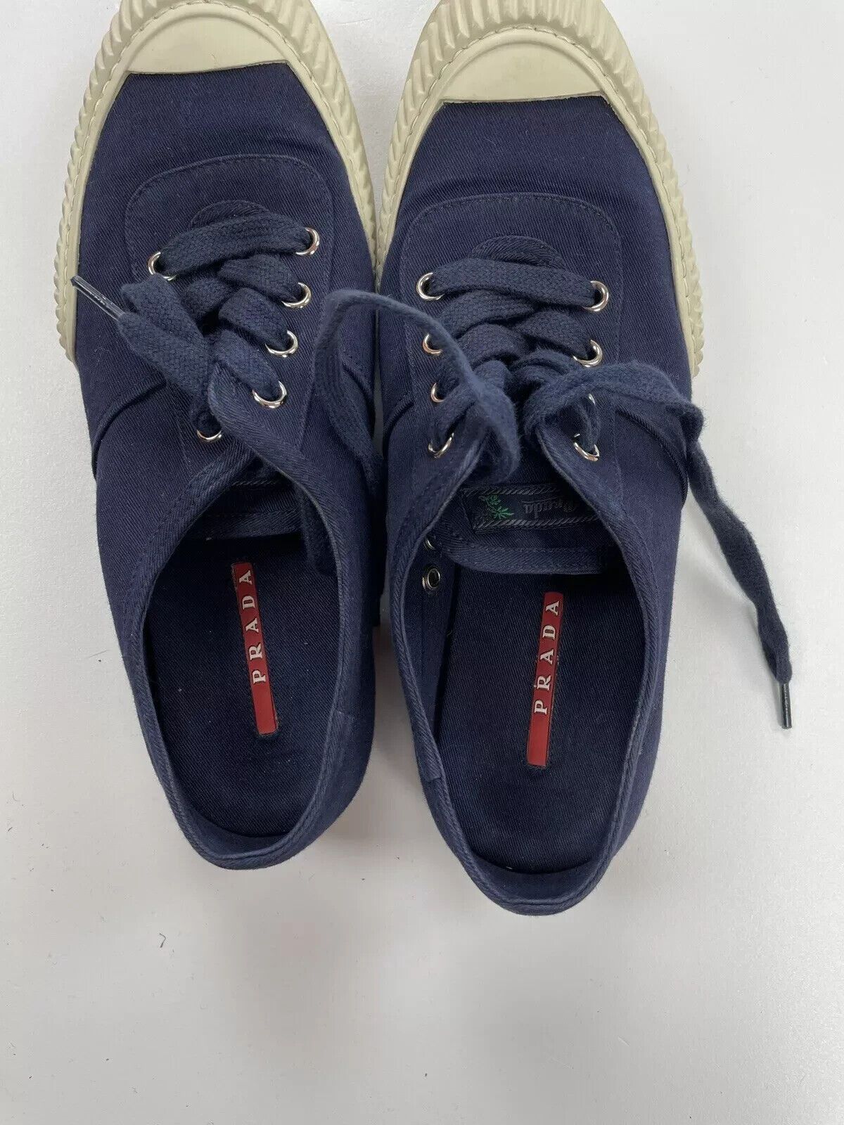 Prada Prada Women Canvas Sneaker Rubber Sole 2014 Size US 8 / IT 38 - 10 Thumbnail