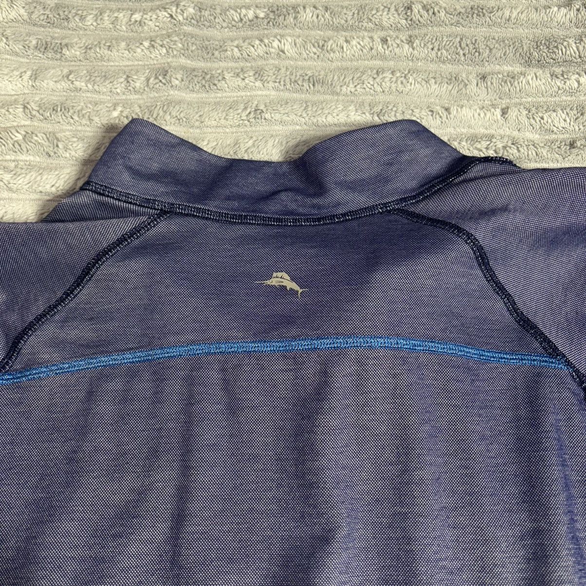 Tommy Bahama Tommy Bahama Navy Blue Light Weight 1/4 Zip Pull Over 2XL Size US XXL / EU 58 / 5 - 11 Thumbnail