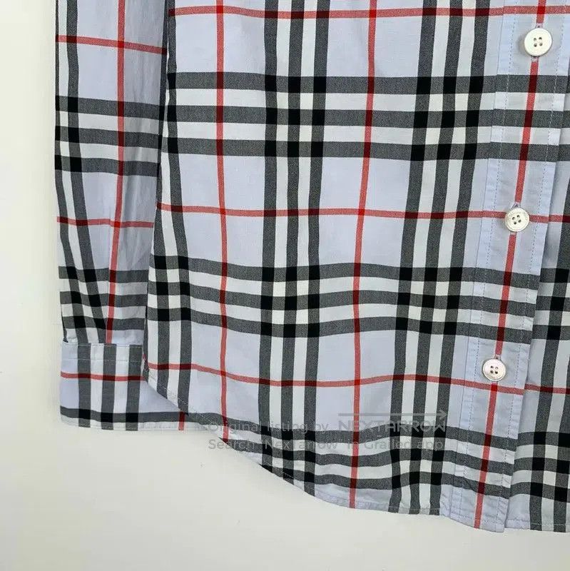 Burberry Burberry Blue Cotton Check Shirt for Women. Size XXS / US 00 / IT 34 - 4 Thumbnail