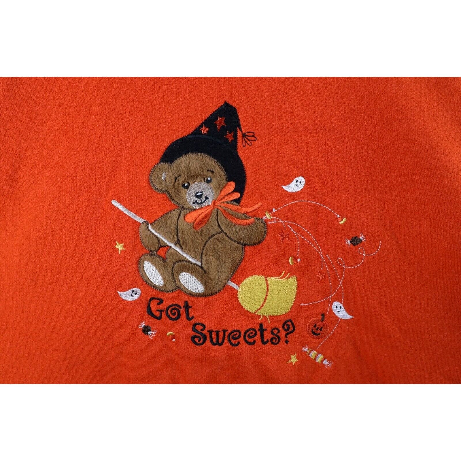 Vintage Vintage 90s Streetwear Halloween Bear Witch Sweatshirt Size L / US 10 / IT 46 - 4 Thumbnail