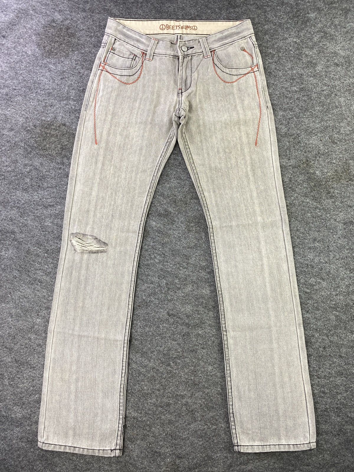 Japanese Brand Japanese Brand Beets Slim straight Distressed Jeans-J861 Size 30" / US 8 / IT 44 - 1 Thumbnail
