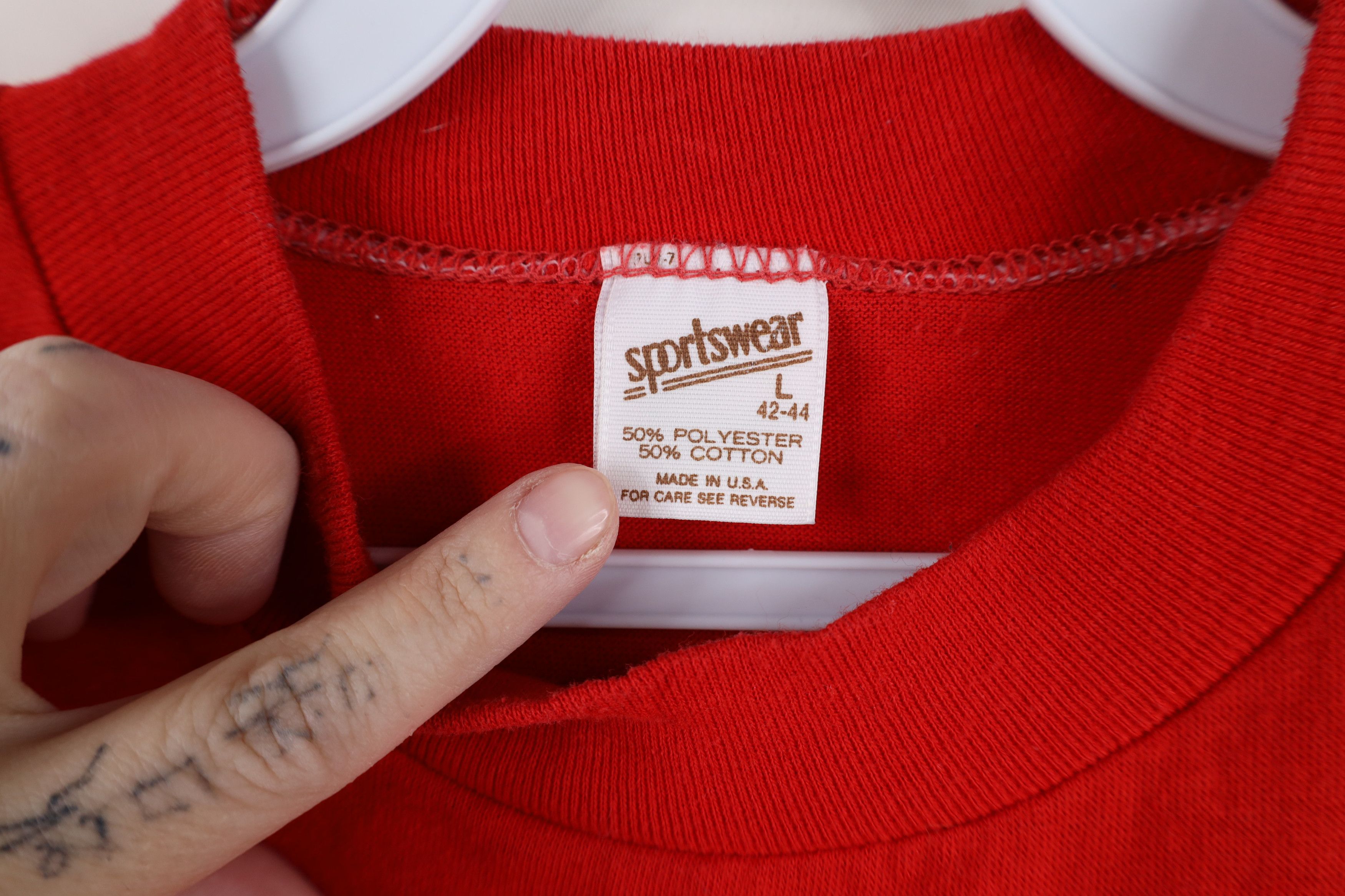 Vintage Vintage 70s In Hell Is Atlanta Michigan T-Shirt Red USA Size US L / EU 52-54 / 3 - 8 Thumbnail