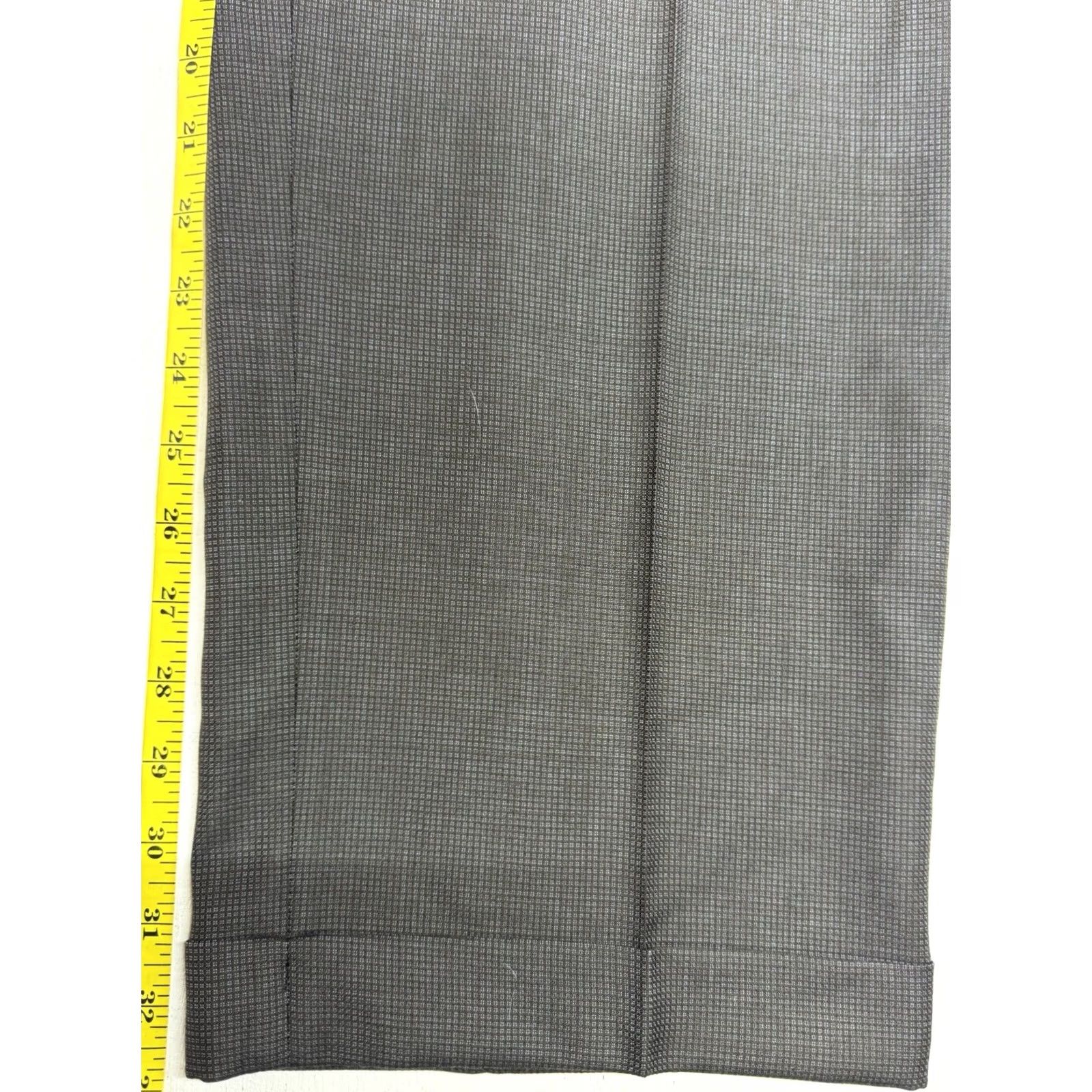 Zanella Zanella Italy Wool Austin Dress Pants Gray Twill Pleated Cuffs 36x33 Mens Regular Straight Rise High Pockets Belt Loops Zip Button Size US 36 / EU 52 - 7 Thumbnail