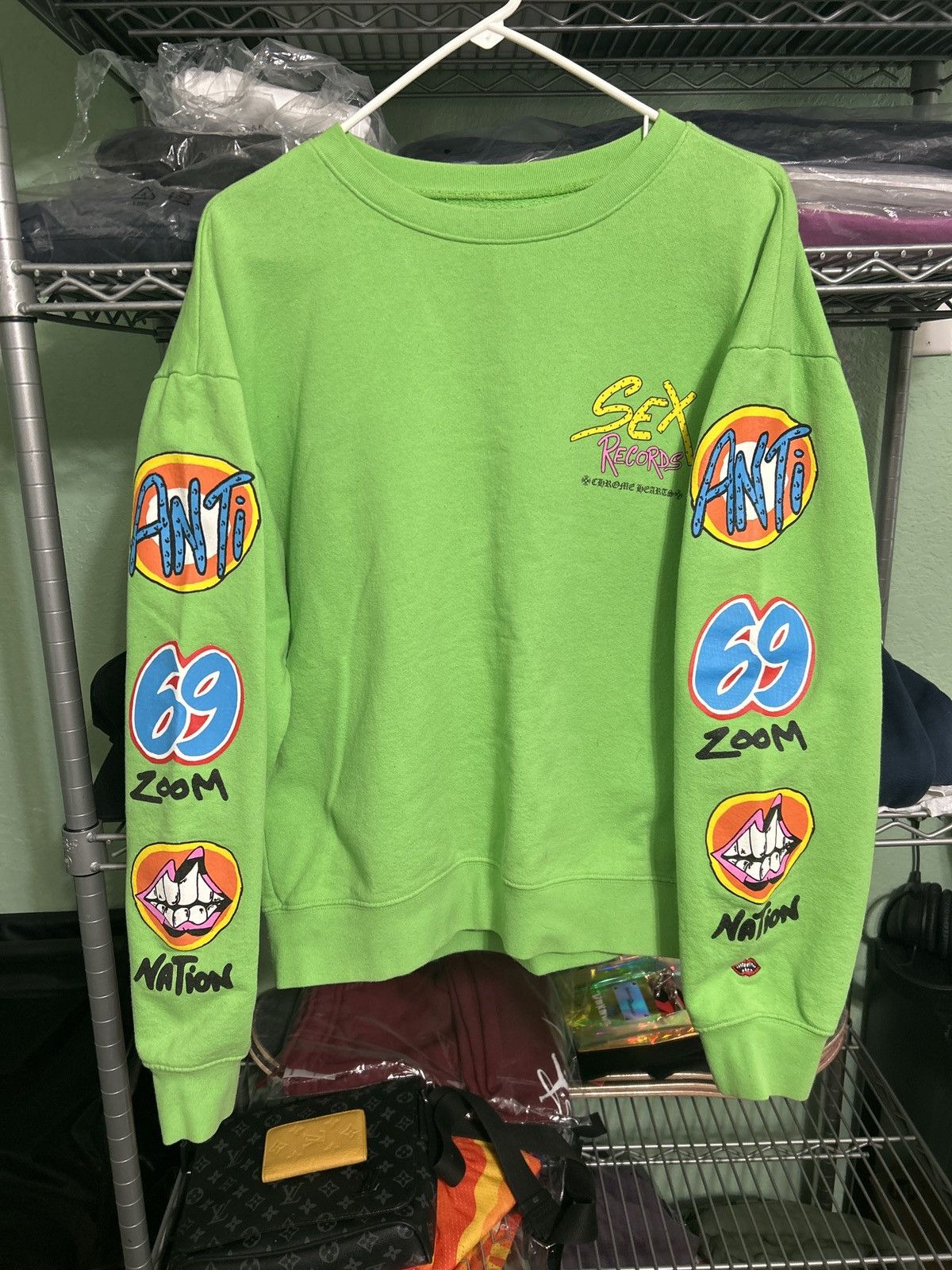 パーカー・フーディ Chrome Hearts Matty Boy Sex Records CREWNECK Citrus CHROME HEARTS MATTY BOY SEX RECORDS CREWNECK - PROJECT BLITZ