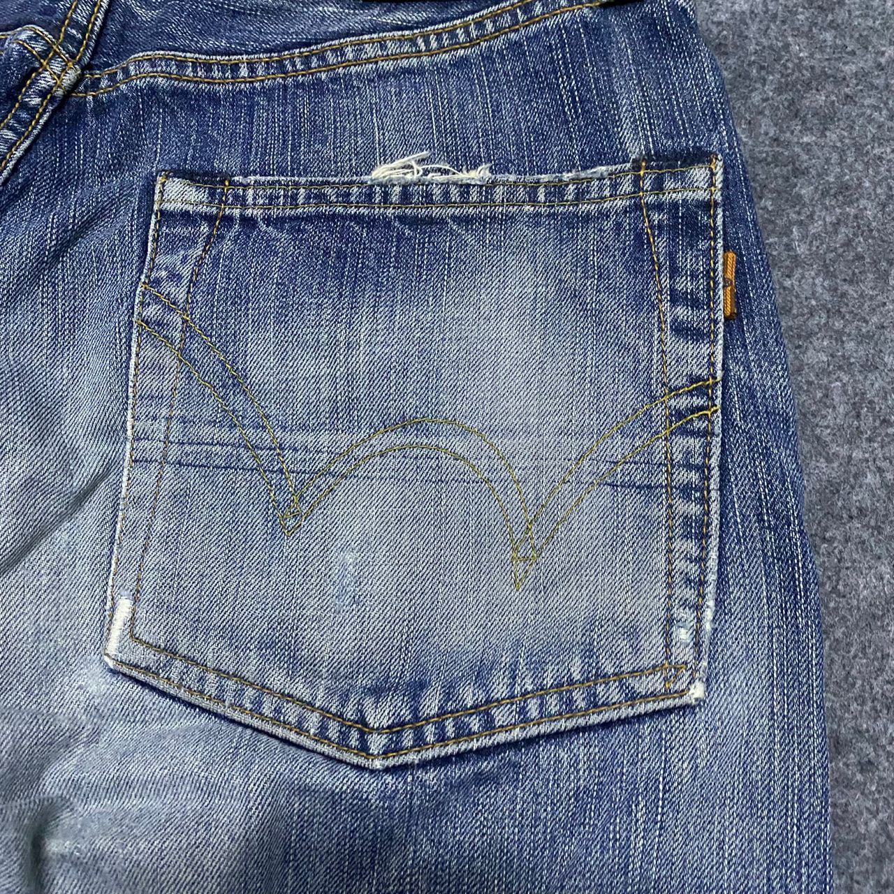 If Six Was Nine Vintage Edwin Selvegde Redline Distressed denim Size US 29 - 14 Thumbnail