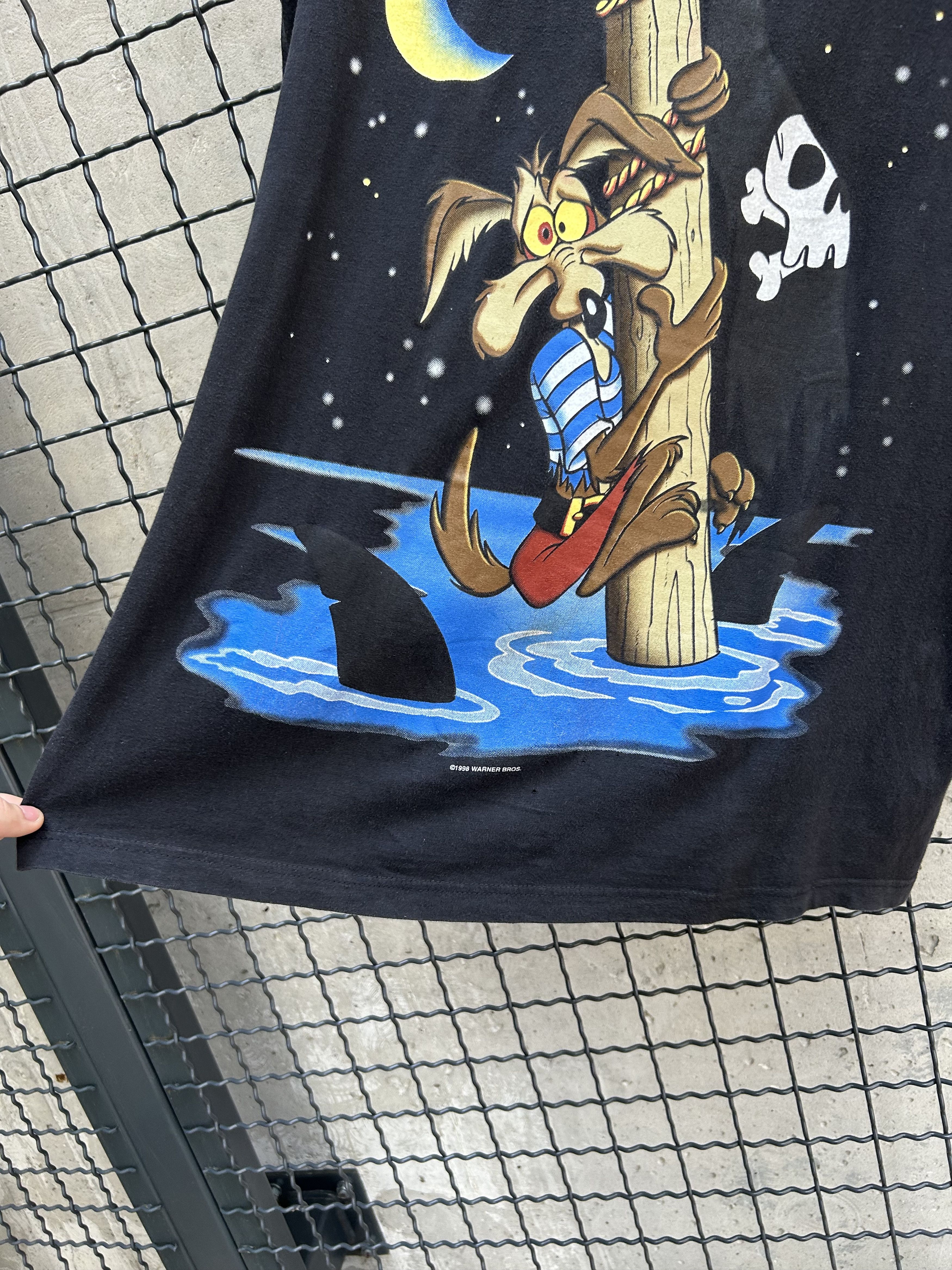 Cartoon Network Vintage 1998 Looney Tunes Willie e Coyote Cartoon T-shirt Size US L / EU 52-54 / 3 - 6 Thumbnail