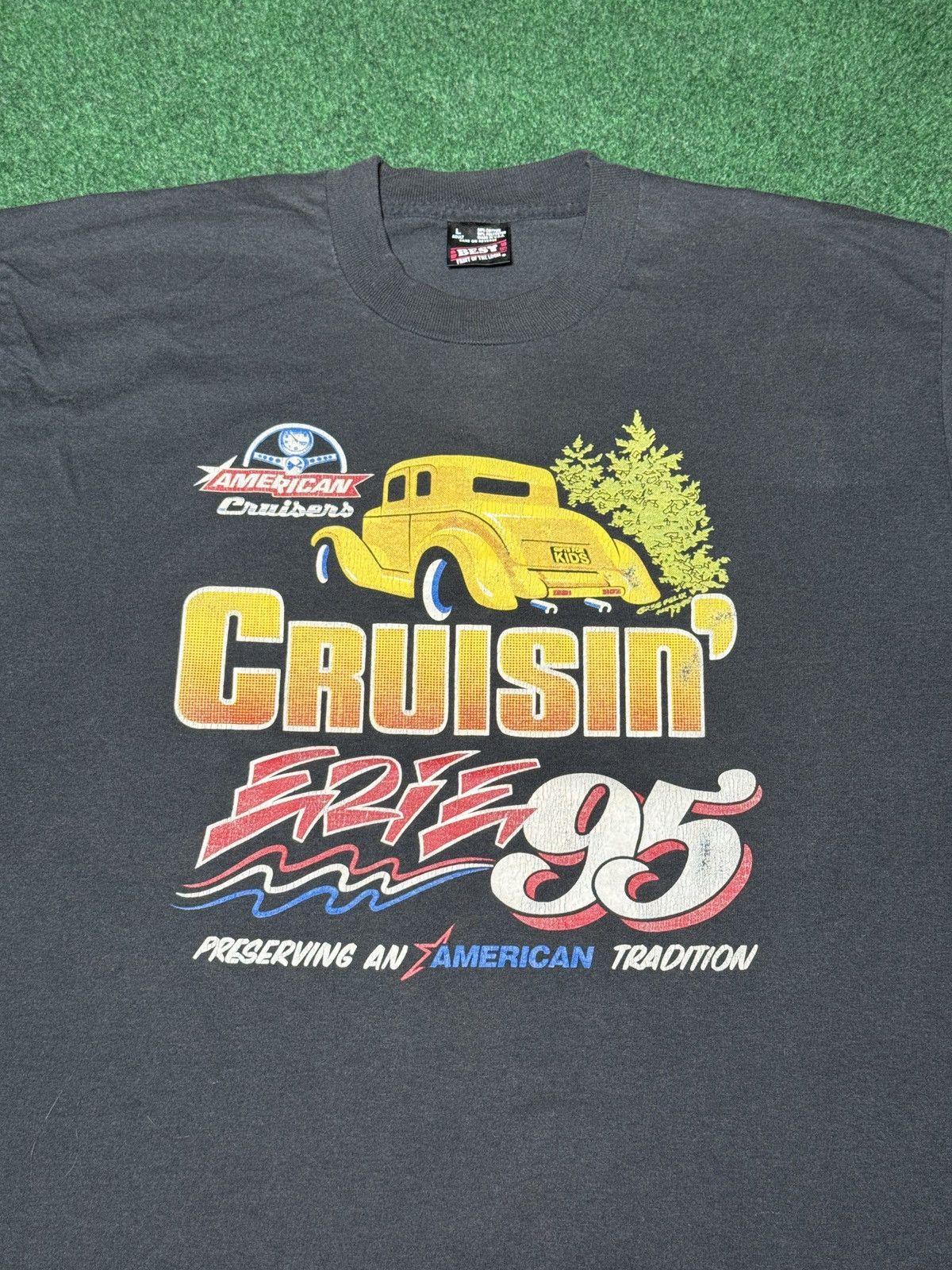 Vintage 90s American Cruisers Erie Pa Hot Rod Muscle Car T Shirt Size US L / EU 52-54 / 3 - 2 Thumbnail
