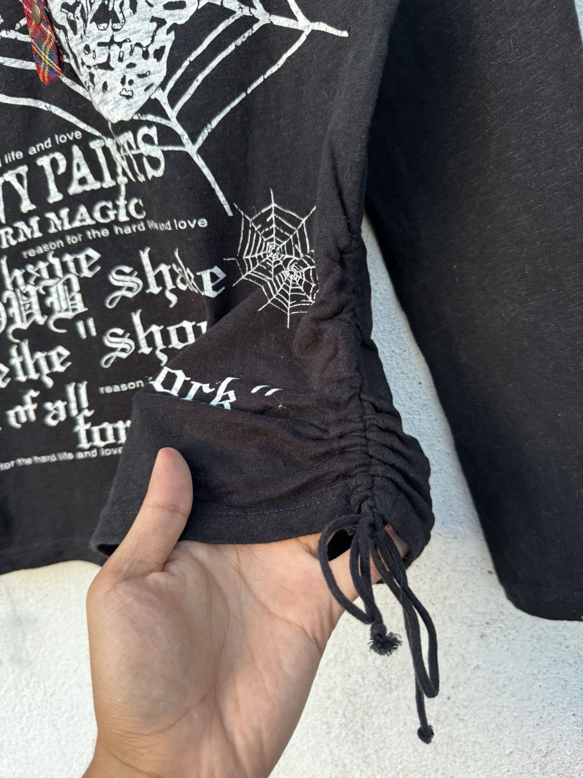 If Six Was Nine Seditionaries Gothic Spyder Web Skull Long Sleeve Shirt Size S / US 4 / IT 40 - 3 Thumbnail