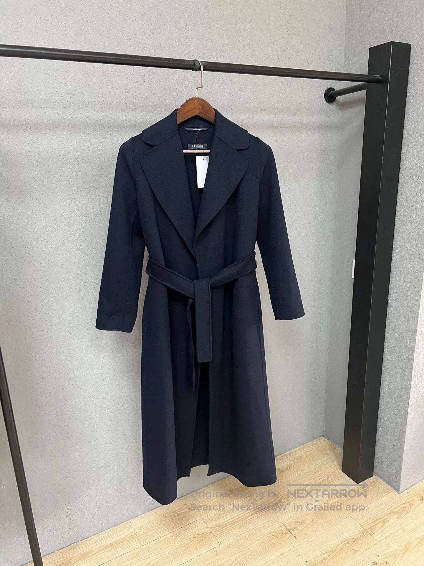 Max Mara Smaxmara Paldo Navy Blue Bathrobe Coat. Size XS / US 0-2 / IT 36-38 - 1 Thumbnail