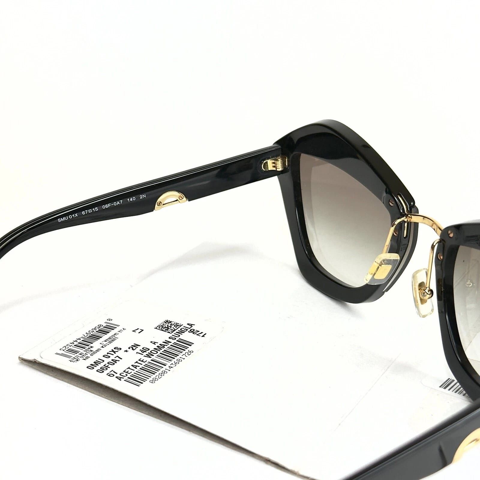 Miu Miu MIU MIU 01X CHARM MU01XS Black Luxury Sunglasses 01XS Size ONE SIZE - 2 Thumbnail