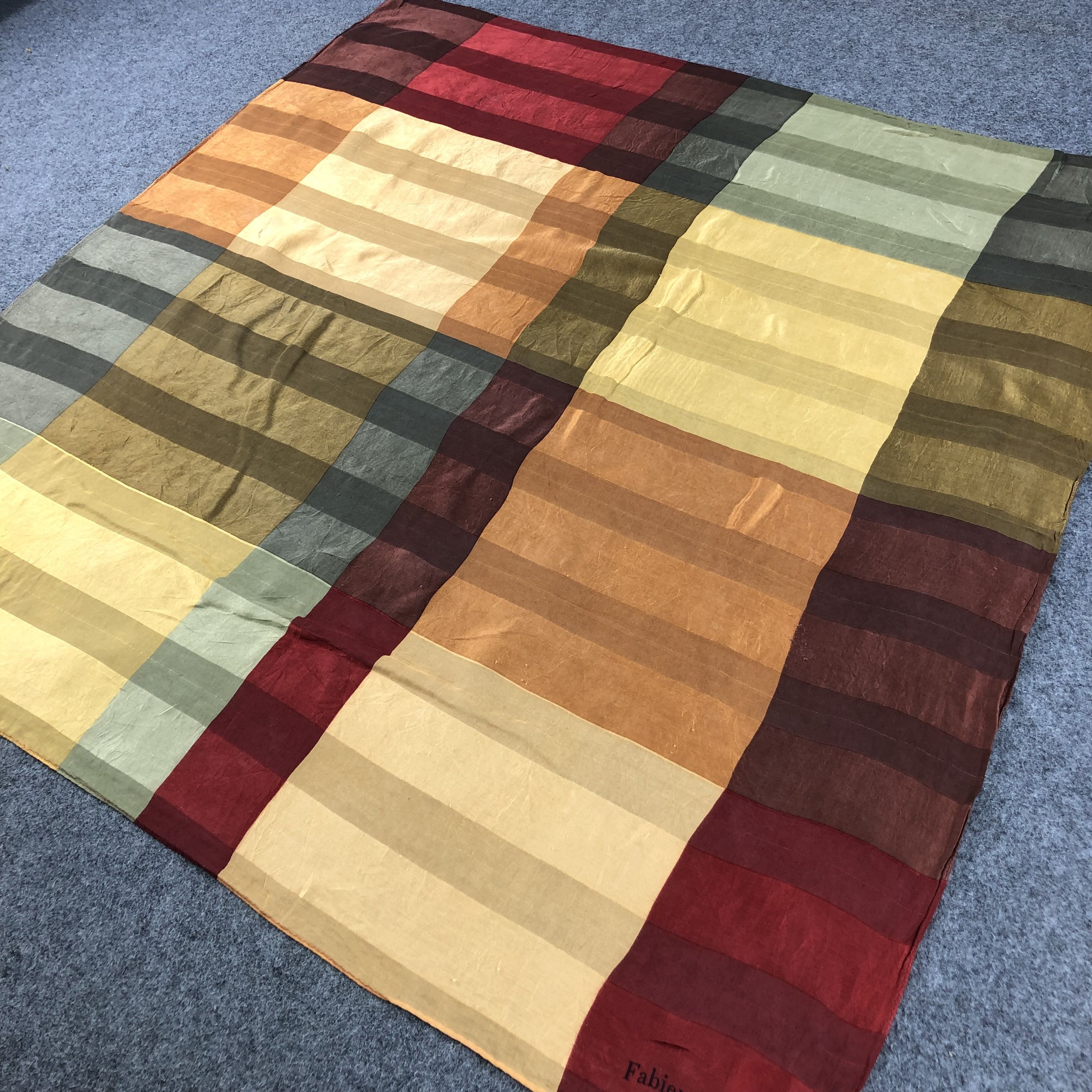 Vintage Fabien Rozan Slit Thread Silk Scarf M315 Size ONE SIZE - 4 Thumbnail