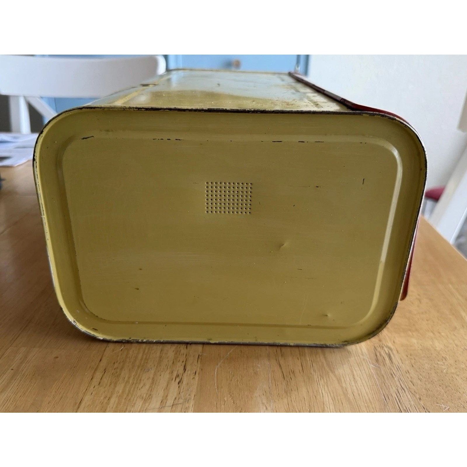 Other Vintage Decoware Metal Bread Box w/Yellow Lattice Pattern Size ONE SIZE - 7 Thumbnail