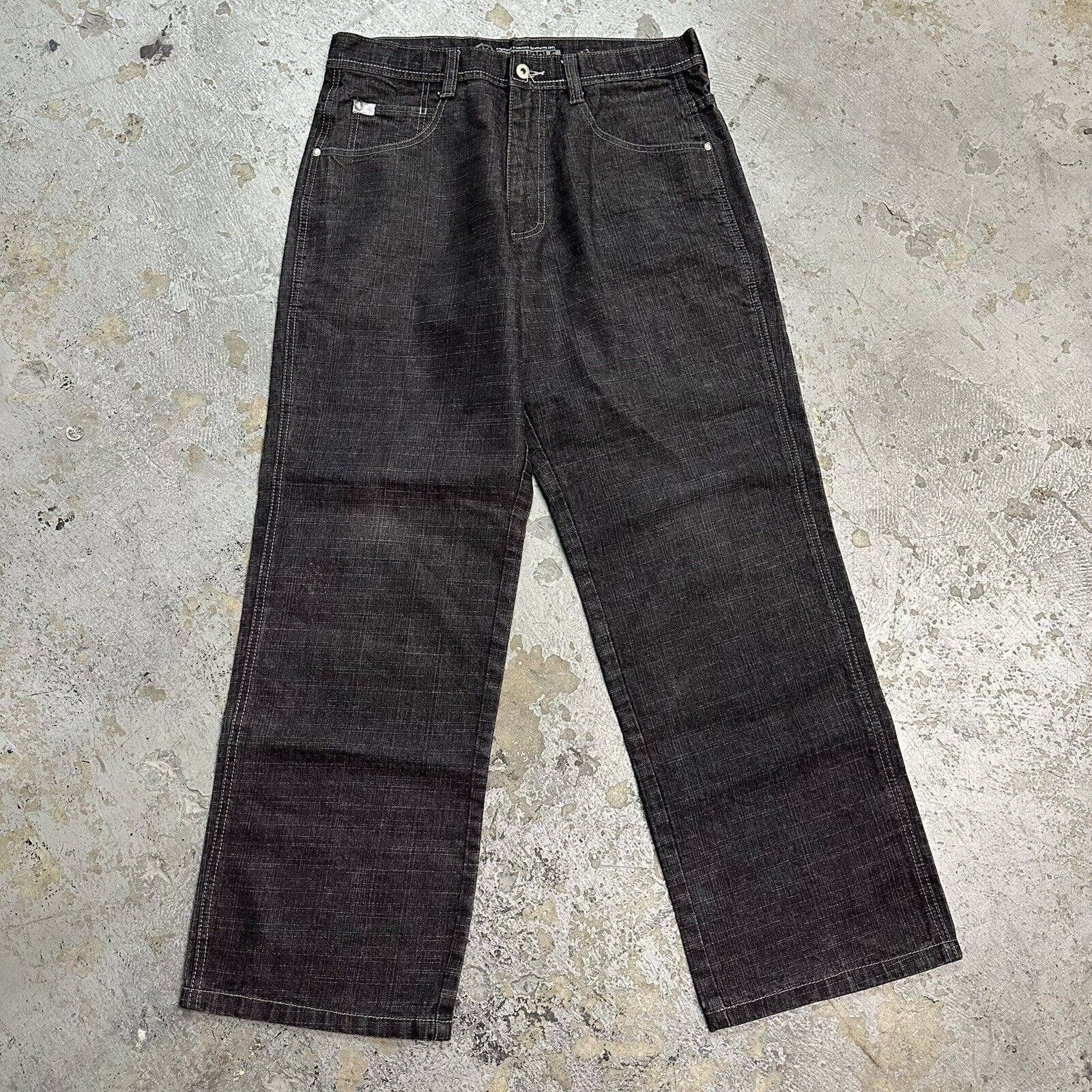 image of Jnco x Southpole Vintage Y2K Southpole Black Baggy Denim Jeans Skater Size 34, Men's