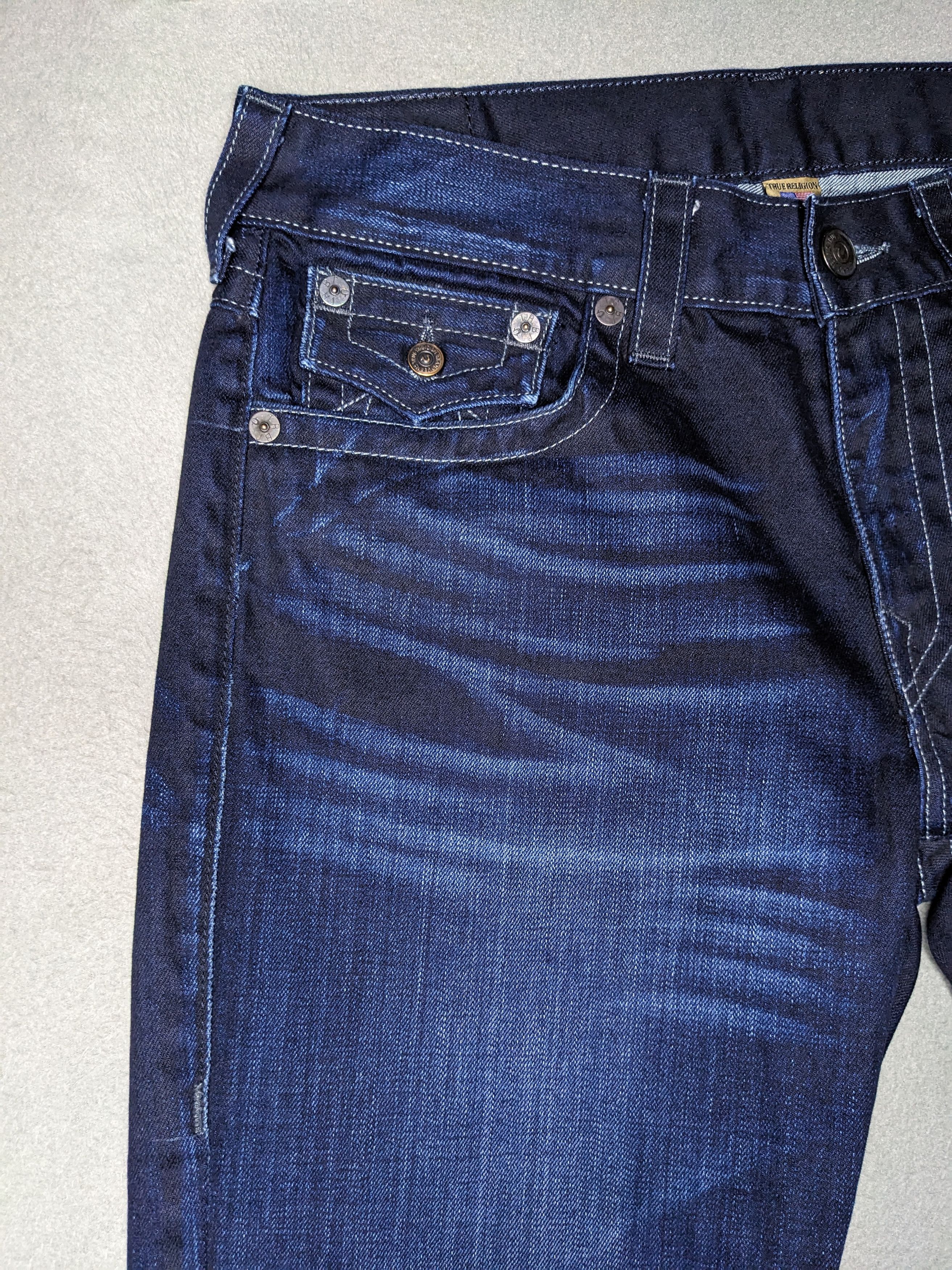 True Religion True Religion Ricky Jeans 34x29 Y2K Whiskered Made USA Size US 34 / EU 50 - 5 Thumbnail