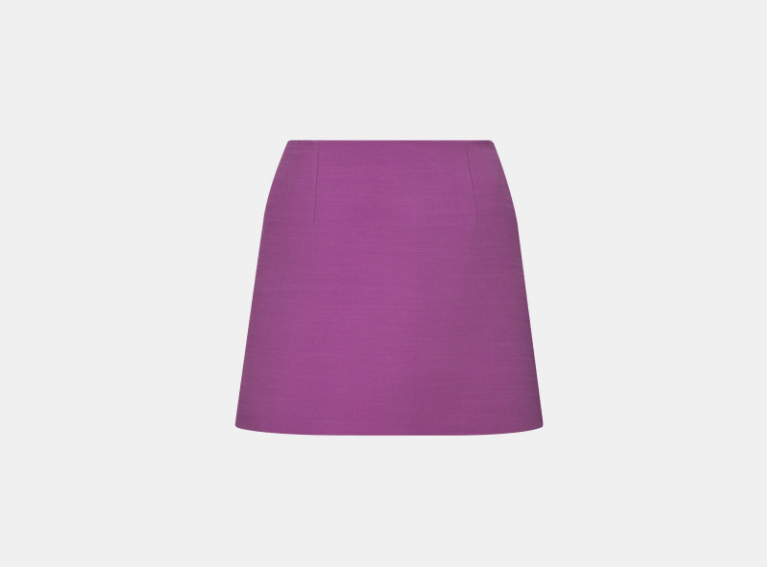 Dior o1w1db11225 421J45 Flared Mini Skirt in Purple Size 27" / US 4 / IT 40 - 1 Thumbnail