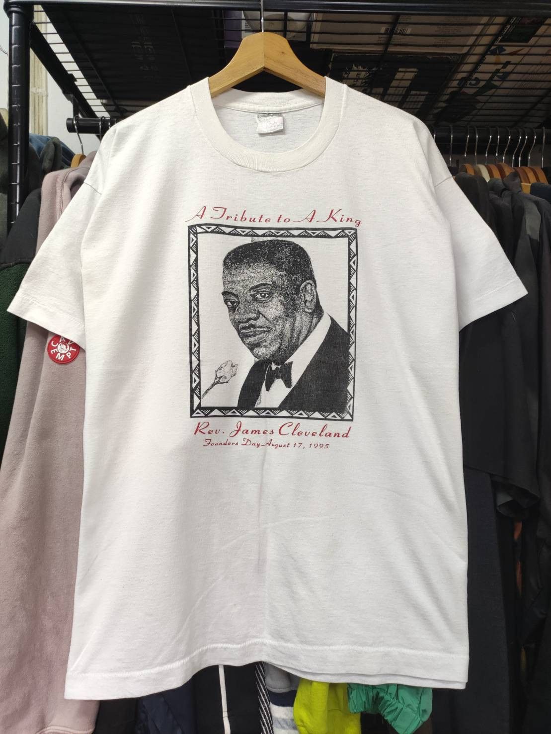 Rap Tees Vtg 90's Rev. James Edward Cleveland "Founders Day" T-Shirt Size US L / EU 52-54 / 3 - 2 Thumbnail