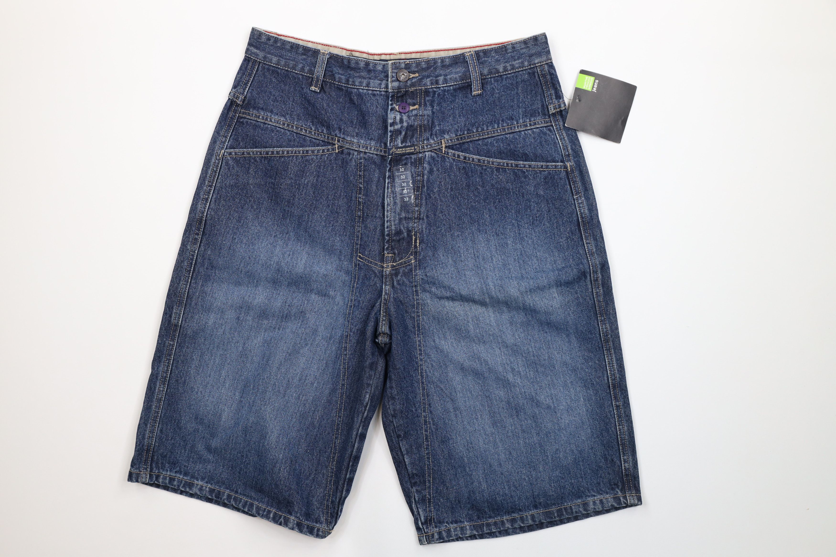 Marithe + Francois Girbaud × Vintage NOS Vintage 90s Marithe Francois Girbaud Denim Jean Shorts Size US 32 / EU 48 - 1 Thumbnail