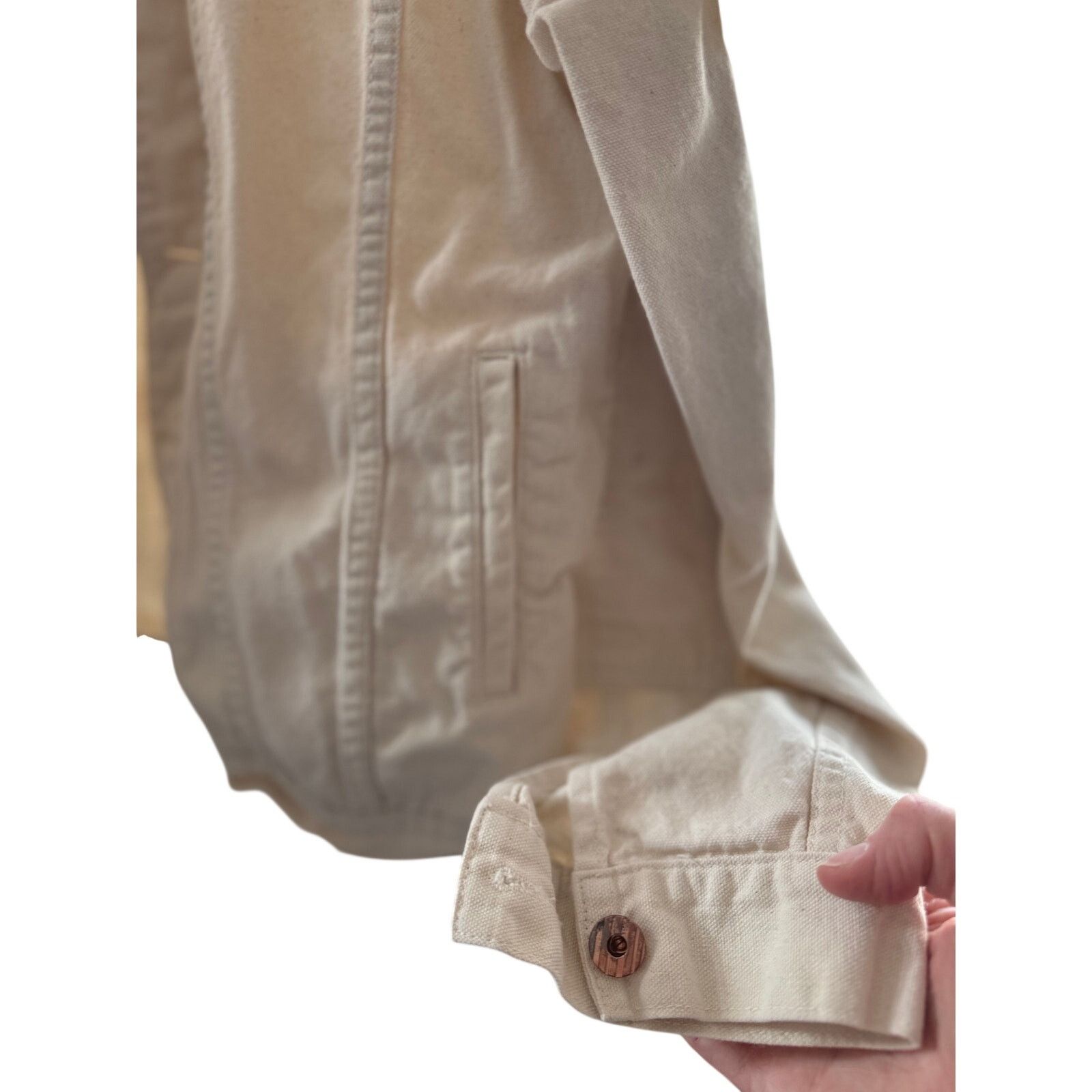 Billy Reid Billy Reid Premium Denim Chore Jacket Size L - Cream/Natural Size US L / EU 52-54 / 3 - 4 Thumbnail