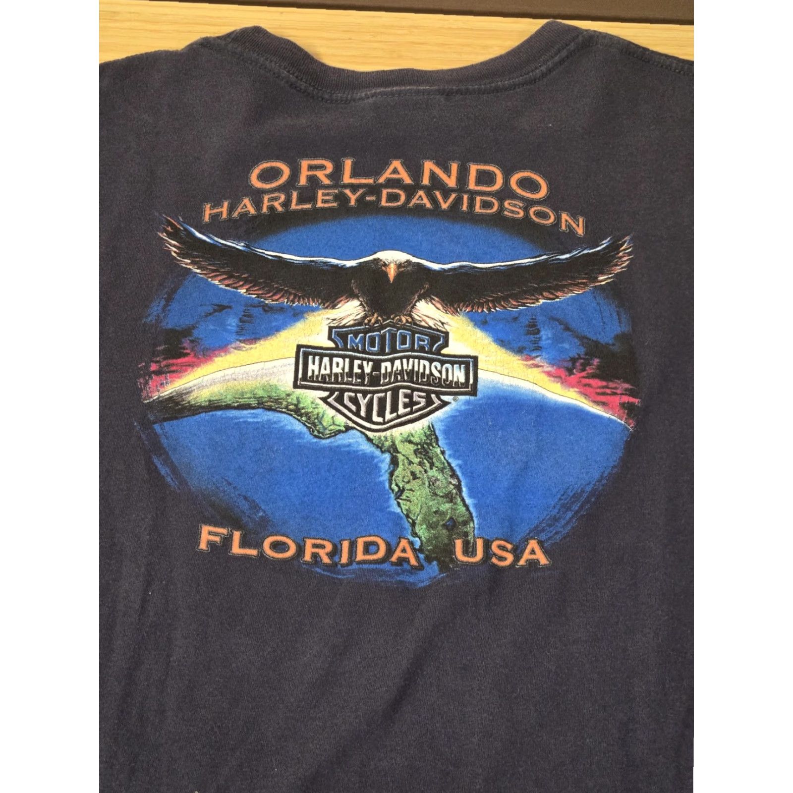 Harley Davidson Harley-Davidson Shirt Mens 2XL Blue Orlando Florida Motorcycle Pocket Tee Biker Size US XXL / EU 58 / 5 - 5 Thumbnail