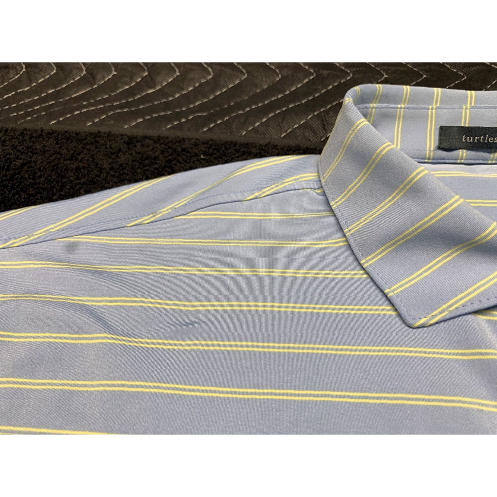Vintage VINTAGE Turtleson Golf Polo Shirt Blue Yellow Stripe Short Sleeve Adult XL Athletic Mens Size US XL / EU 56 / 4 - 5 Thumbnail