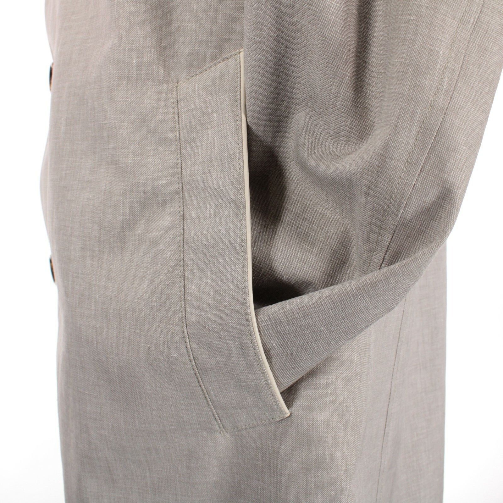 Luciano Barbera Luciano Barbera Coat Size M US In Beige Linen Blend Size US M / EU 48-50 / 2 - 4 Thumbnail
