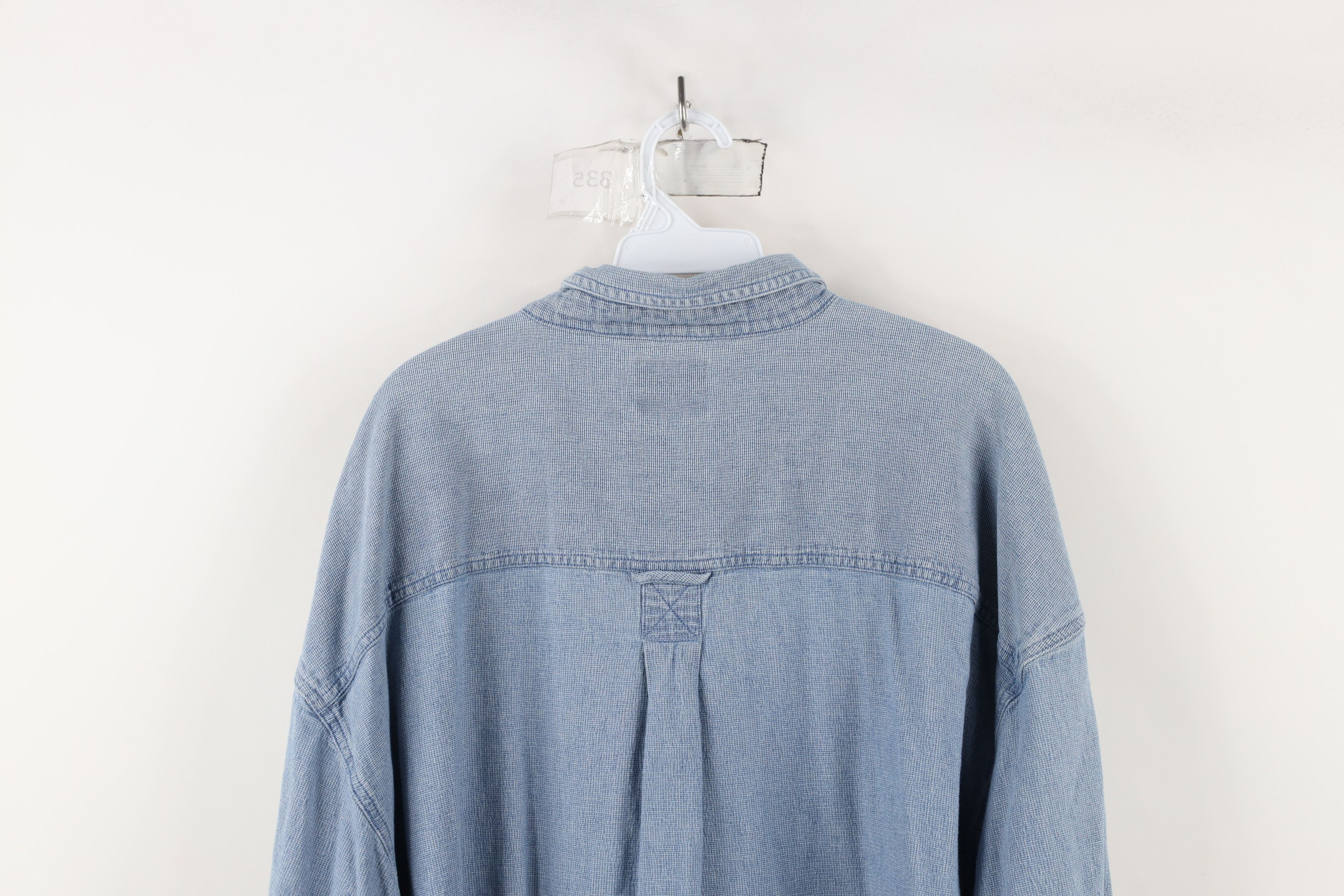Vintage Vintage 90s University of Michigan Button Down Shirt Blue Size US XXL / EU 58 / 5 - 6 Thumbnail