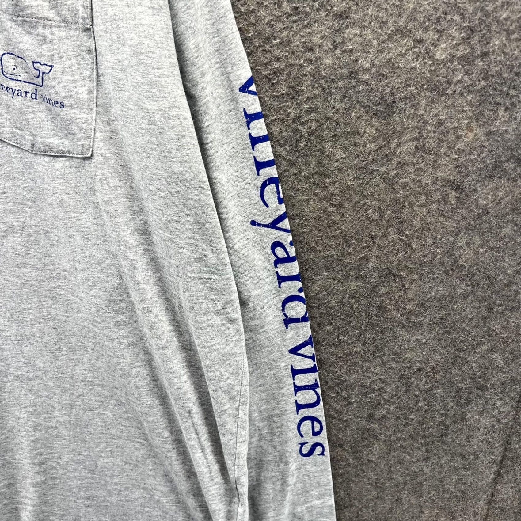 Vineyard Vines Vineyard Vines Shirt Mens XL Gray Long Sleeve Whale Pocket Graphic Logo Size US XL / EU 56 / 4 - 7 Thumbnail