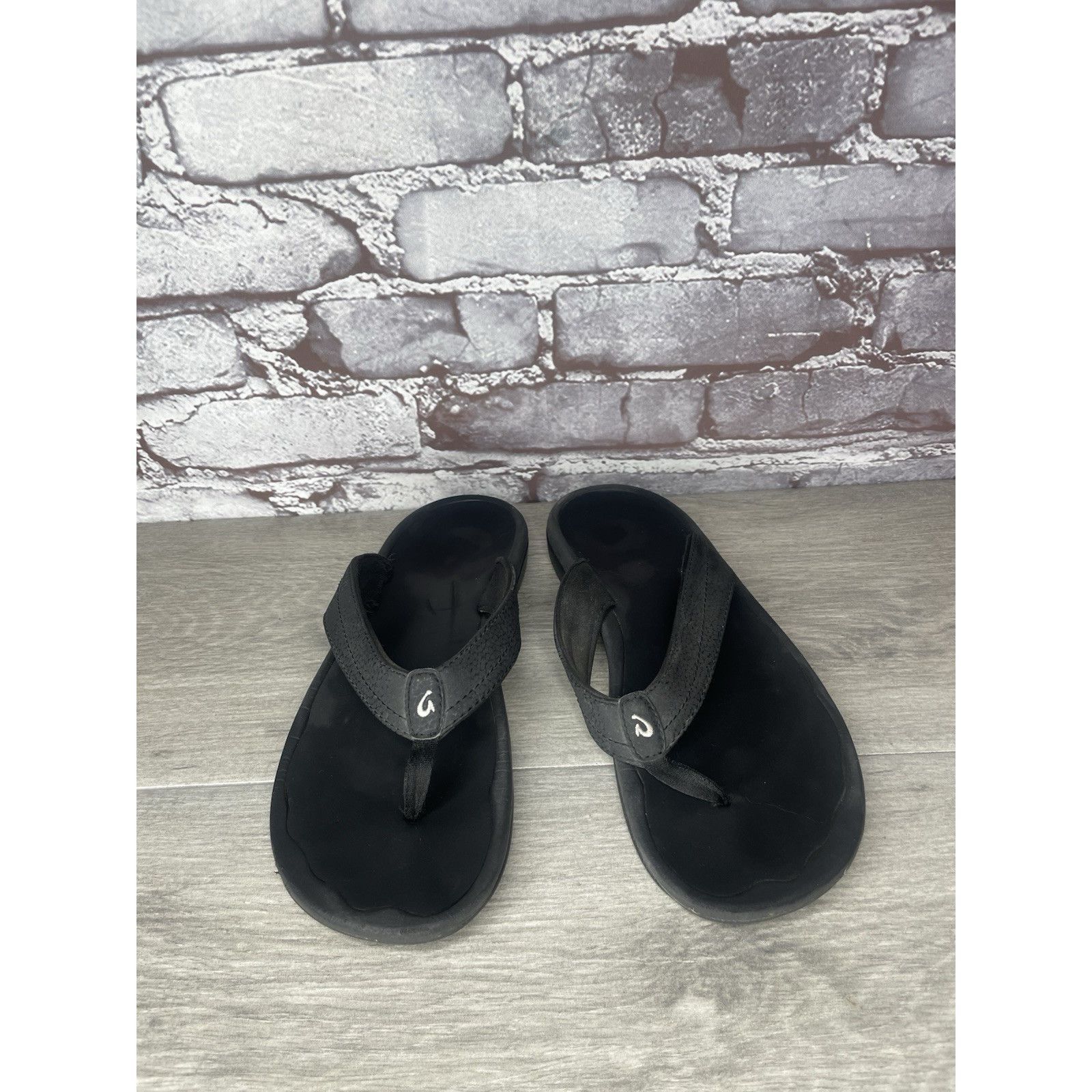 Olukai Olukai Ohana Black Synthetic Flip Flop Thong Beach Sandals W Size US 8 / IT 38 - 5 Thumbnail
