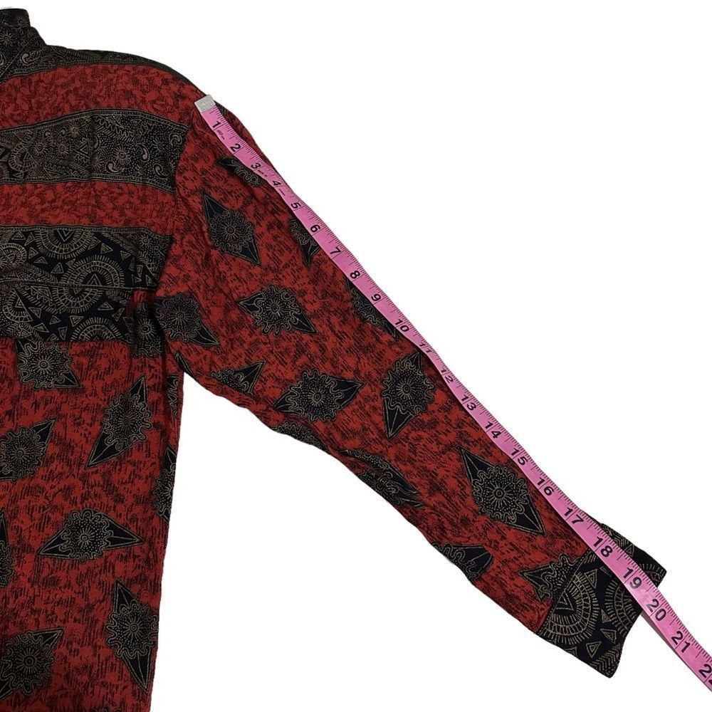 Oleg Cassini Vintage Oleg Cassini Black and Red Asymetric band collar lon Size S / US 4 / IT 40 - 7 Thumbnail