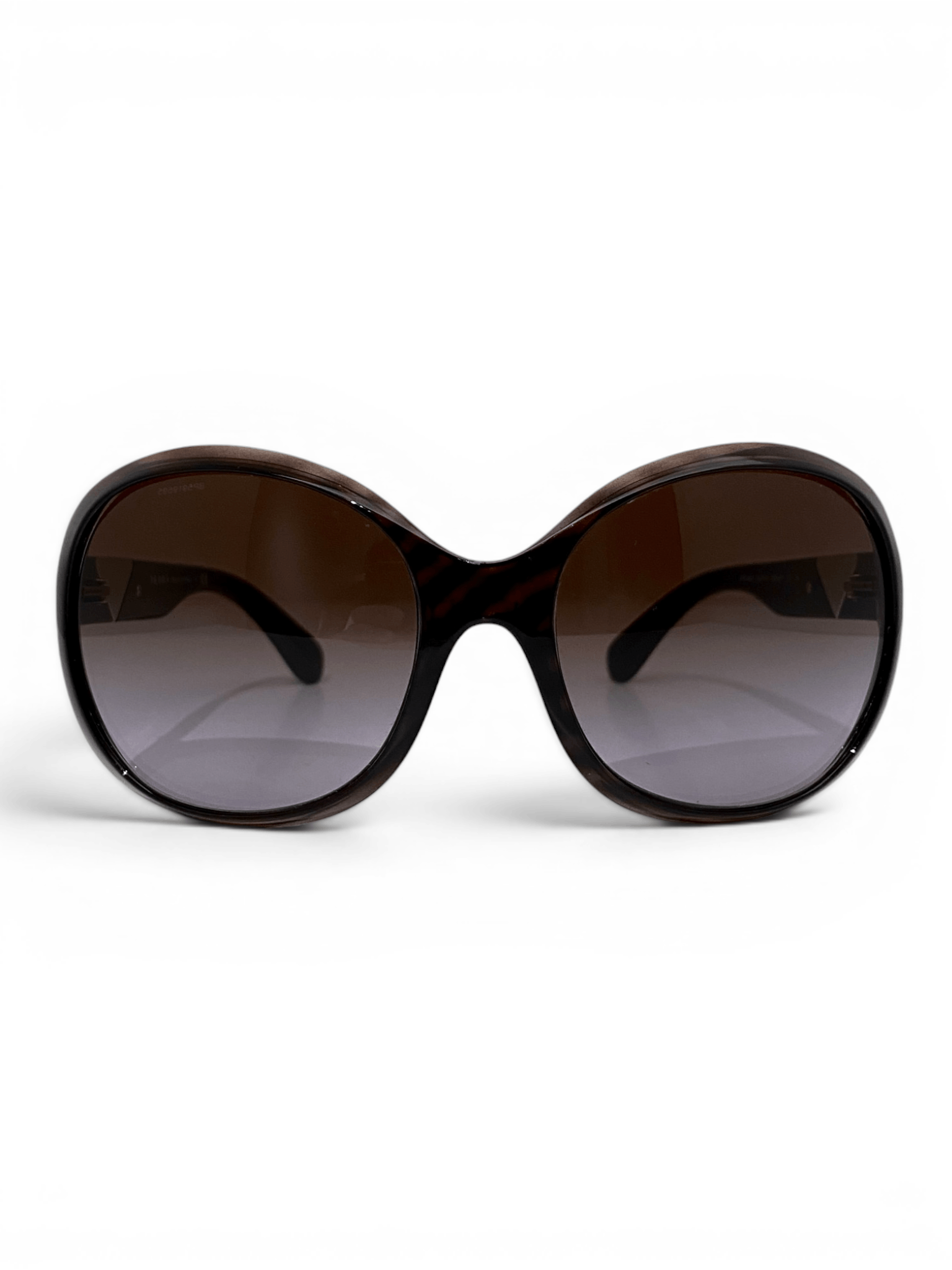 Prada Prada Milano Triangle Logo Oval Brown Oversized Sunglasses Size ONE SIZE - 8 Thumbnail